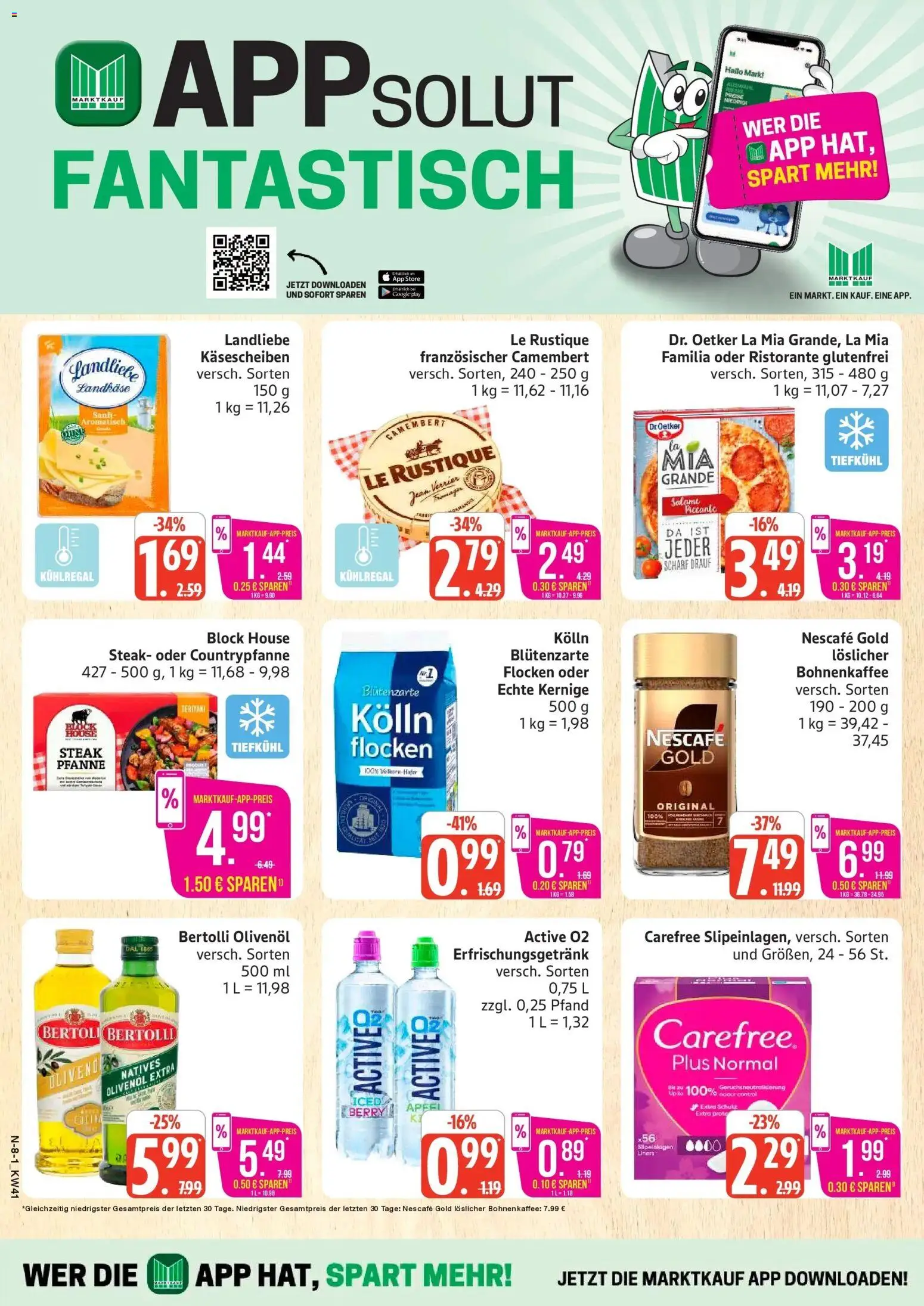 Marktkauf Prospekt Buxtehude (ab 05.10.2026) » Angebote online | Seite: 8 | Produkte: Olivenol, Bertolli olivenol, Salami, Steak