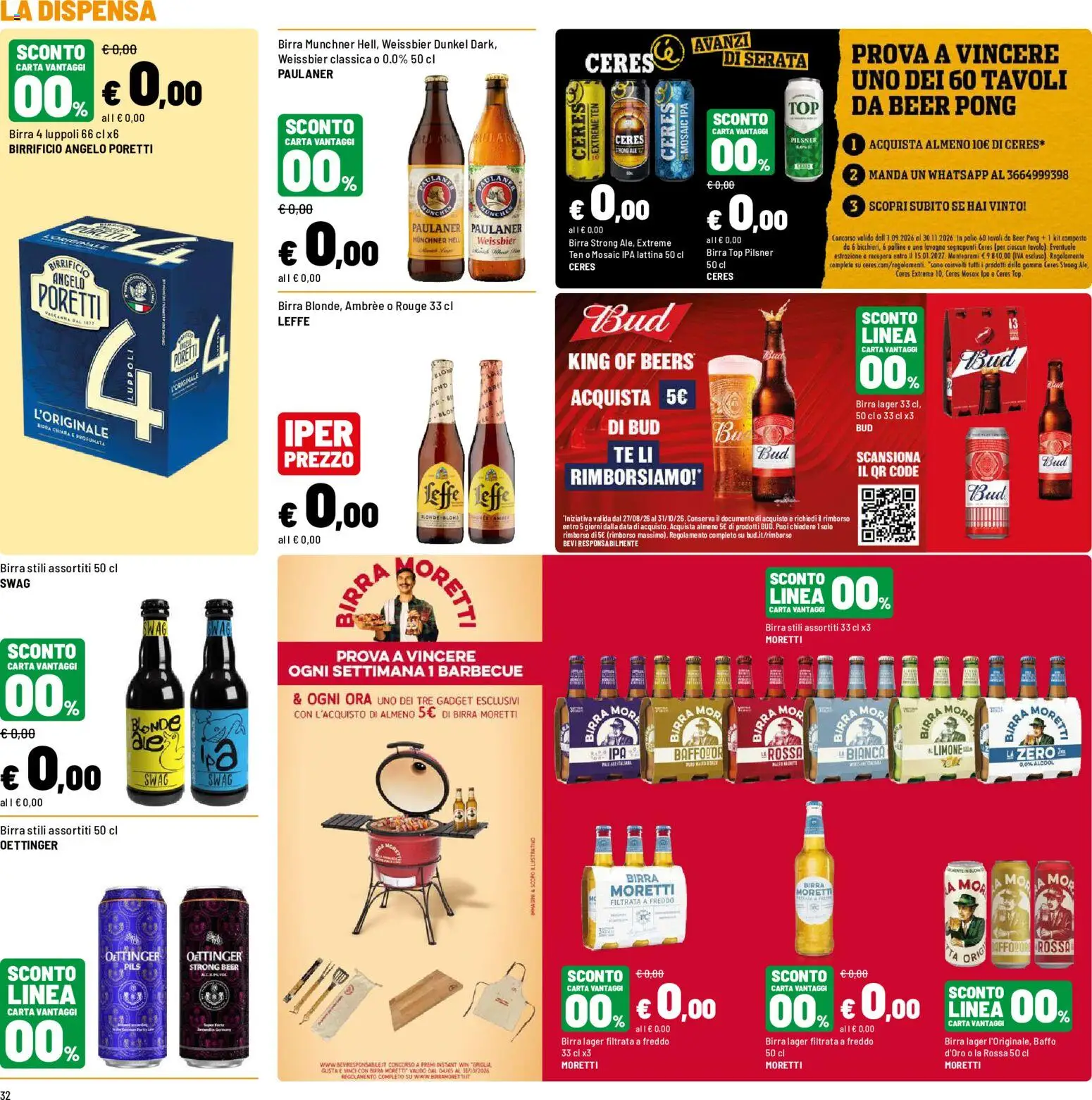 Volantino Iper del 01/10/2026 | Pagina: 32 | Prodotti: Birra, Barbecue, Top, Data