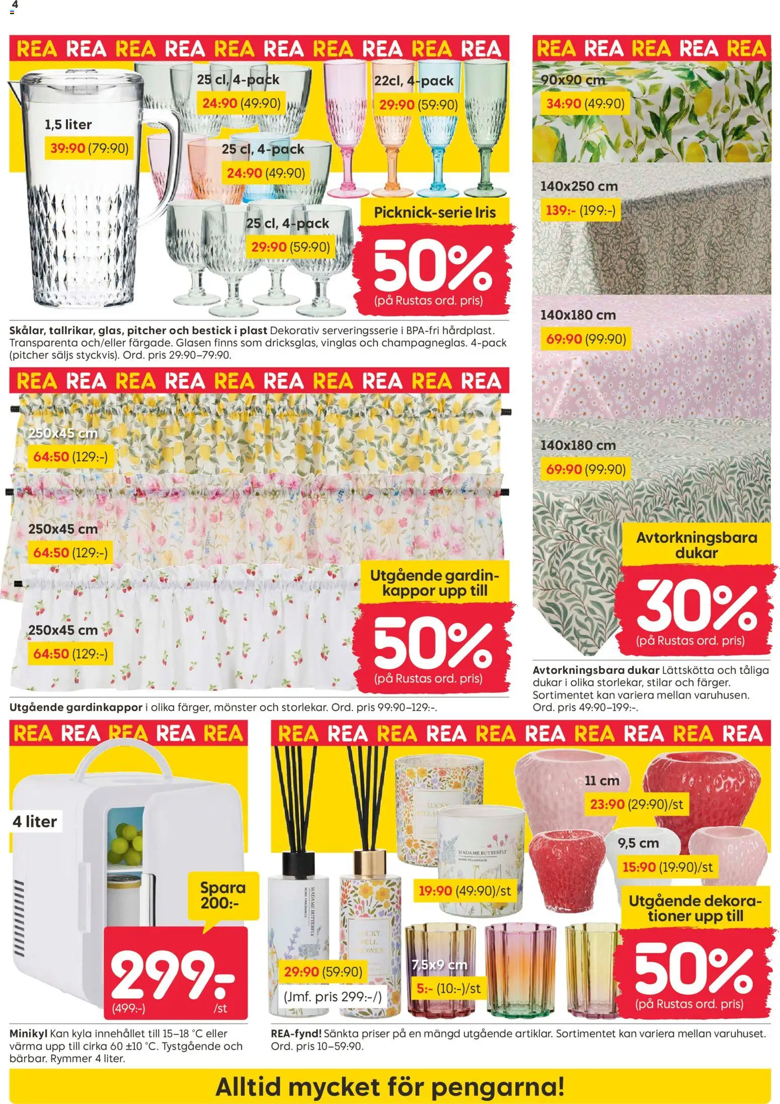 Rusta reklamblad aktuell från 22/06/2026 | Sida: 4 | Produkter: Gardin, Karaff, Duk