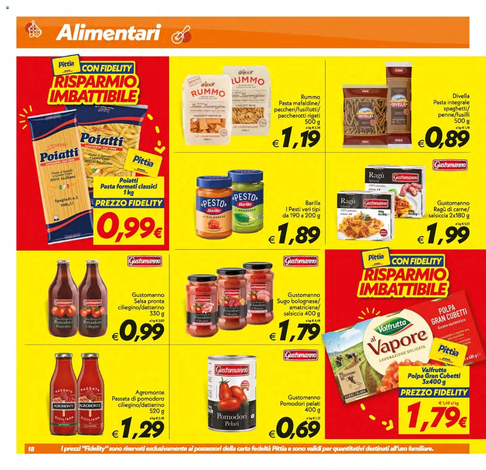 Volantino SuperConveniente del 31/07/2026 | Pagina: 18 | Prodotti: Salsa, Pasta, Passata di pomodoro, Sugo