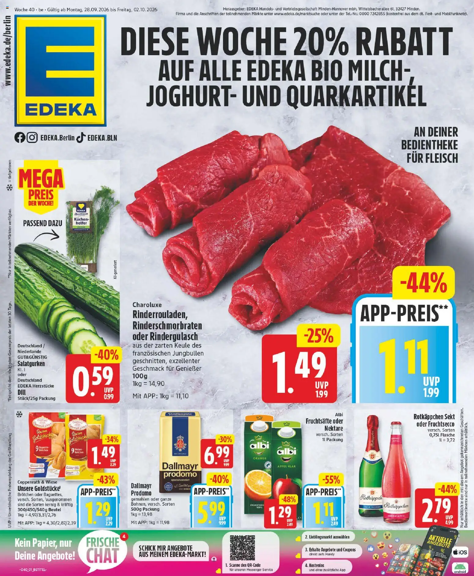 Edeka Prospekt – gültig ab 28.09.2026 | Seite: 1