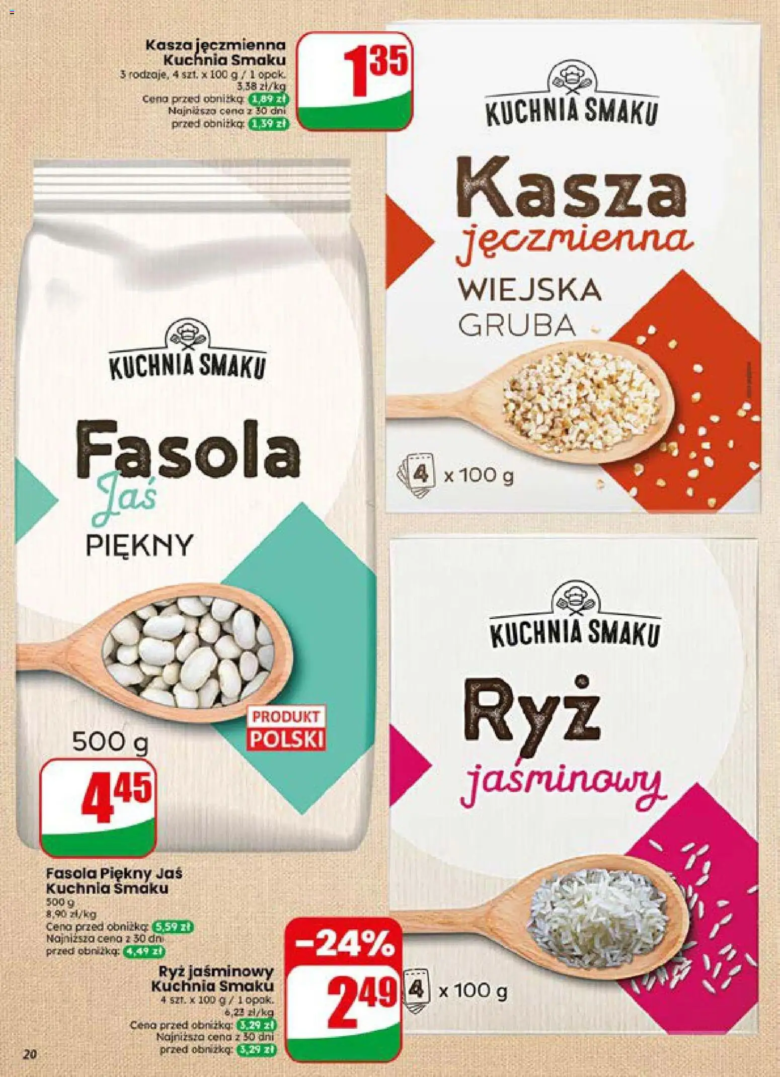 Dino gazetka od 15.07.2026 | Strona: 20 | Produkty: Kasza, Kasza jęczmienna, Ryż jaśminowy, Ryż