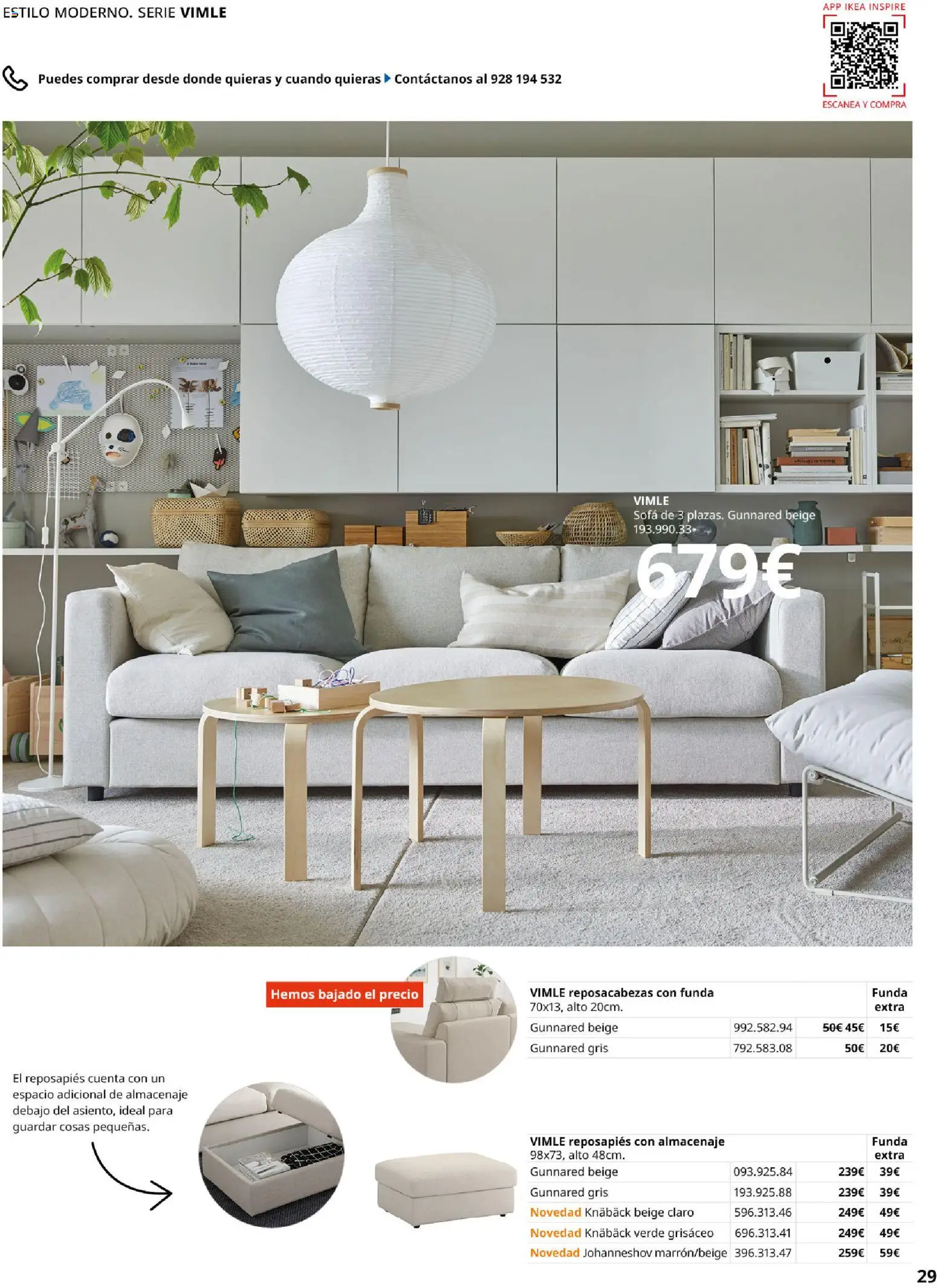 IKEA - Sofás │ válido desde el 28/09/2026 | Página: 29 | Productos: Reposapiés, Funda, Almacenaje, Sofá