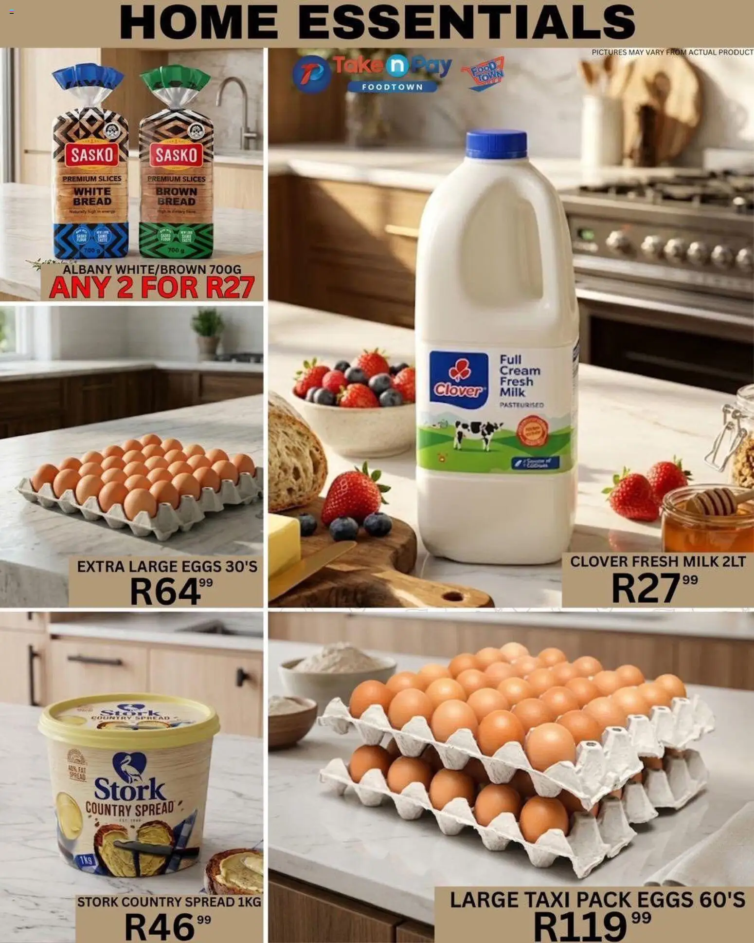 New Take n Pay catalogue – valid from 09.06.2026 | Page: 4 | Products: Milk, Eggs, Bread, Cream