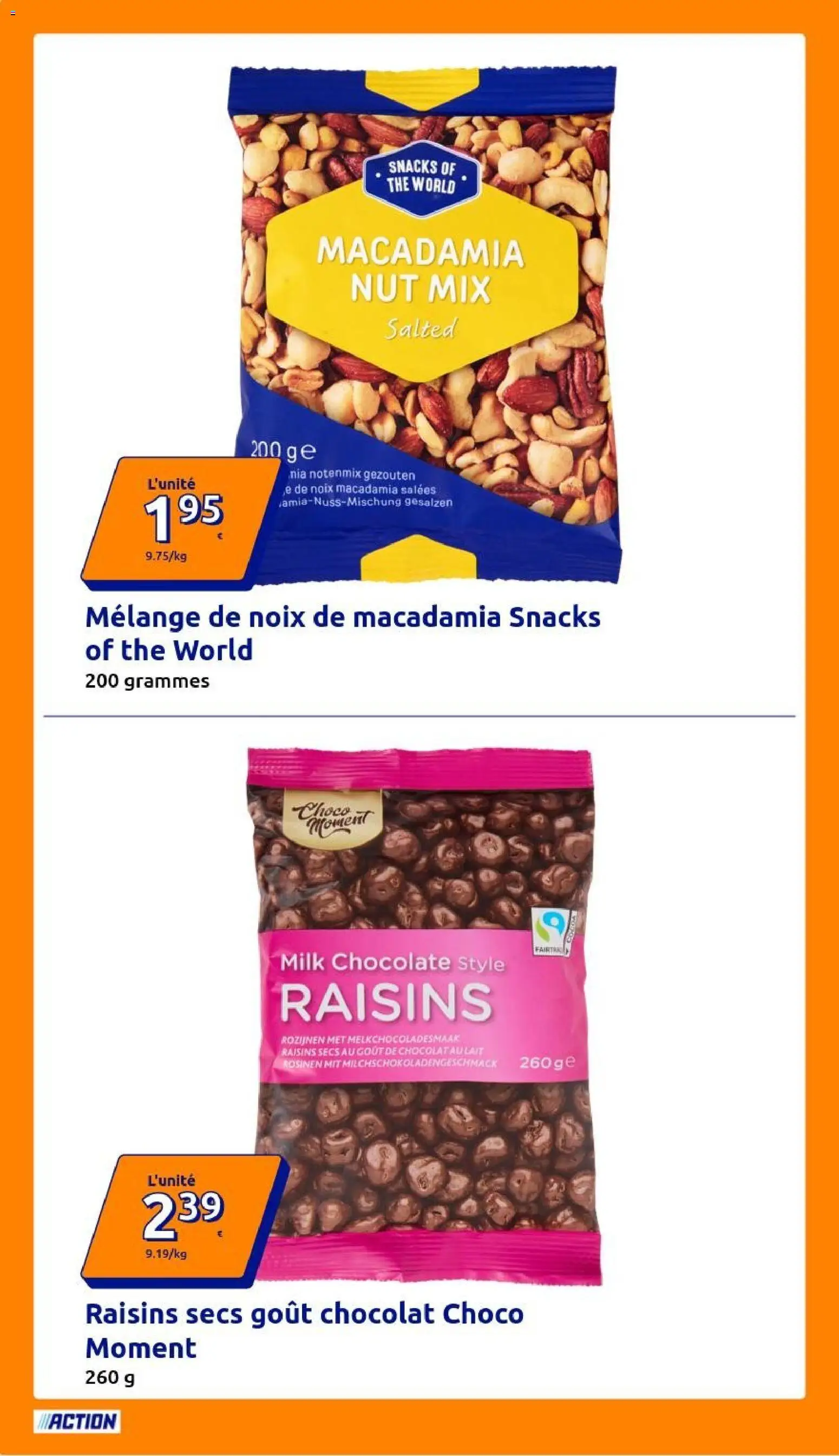 {H1} | Page: 4 | Produits: Raisins secs, Raisins, Noix, Chocolat au lait