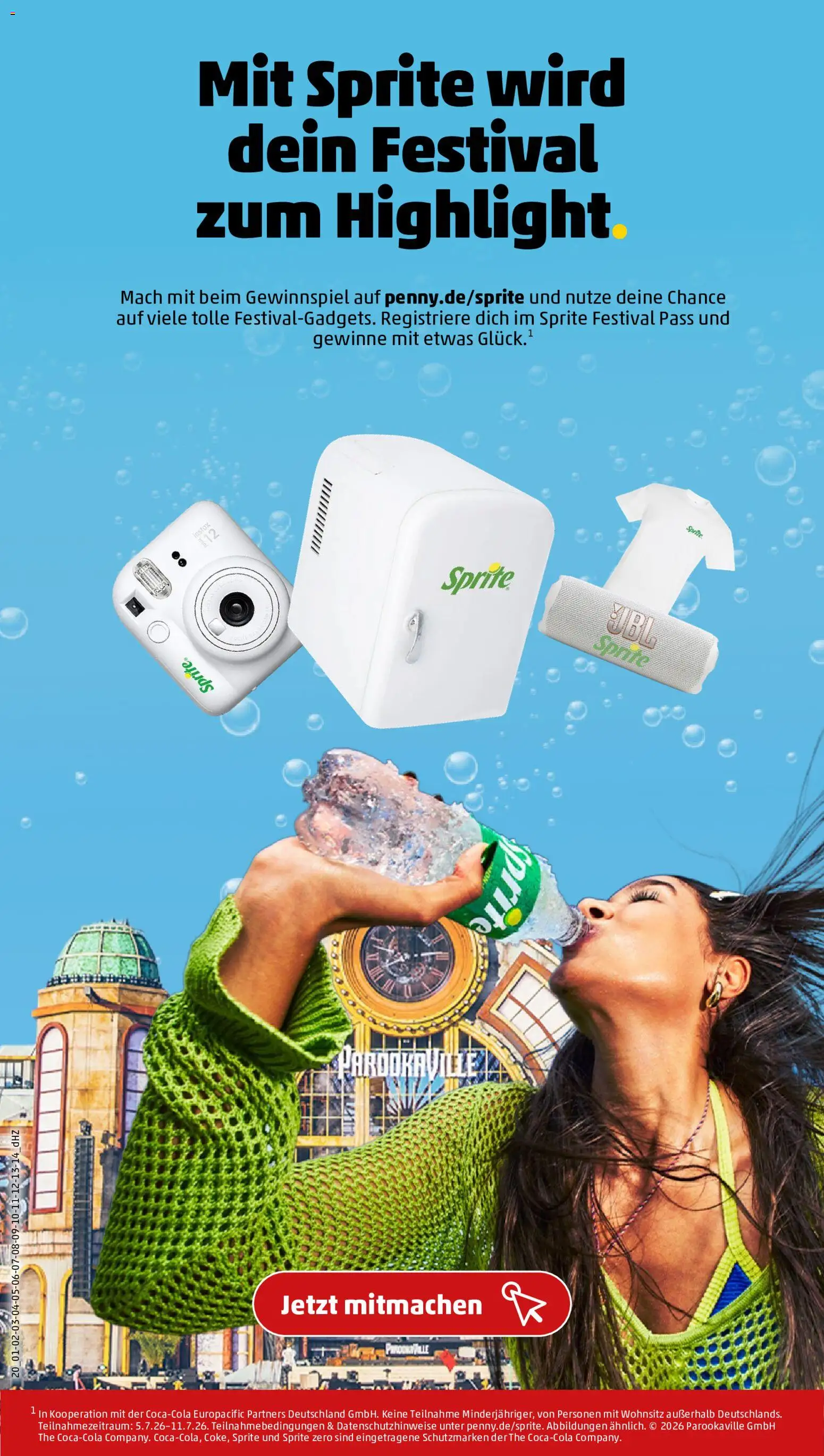Penny Prospekt – gültig ab 06.07.2026 | Seite: 26 | Produkte: Kamera, Sprite, T-Shirt