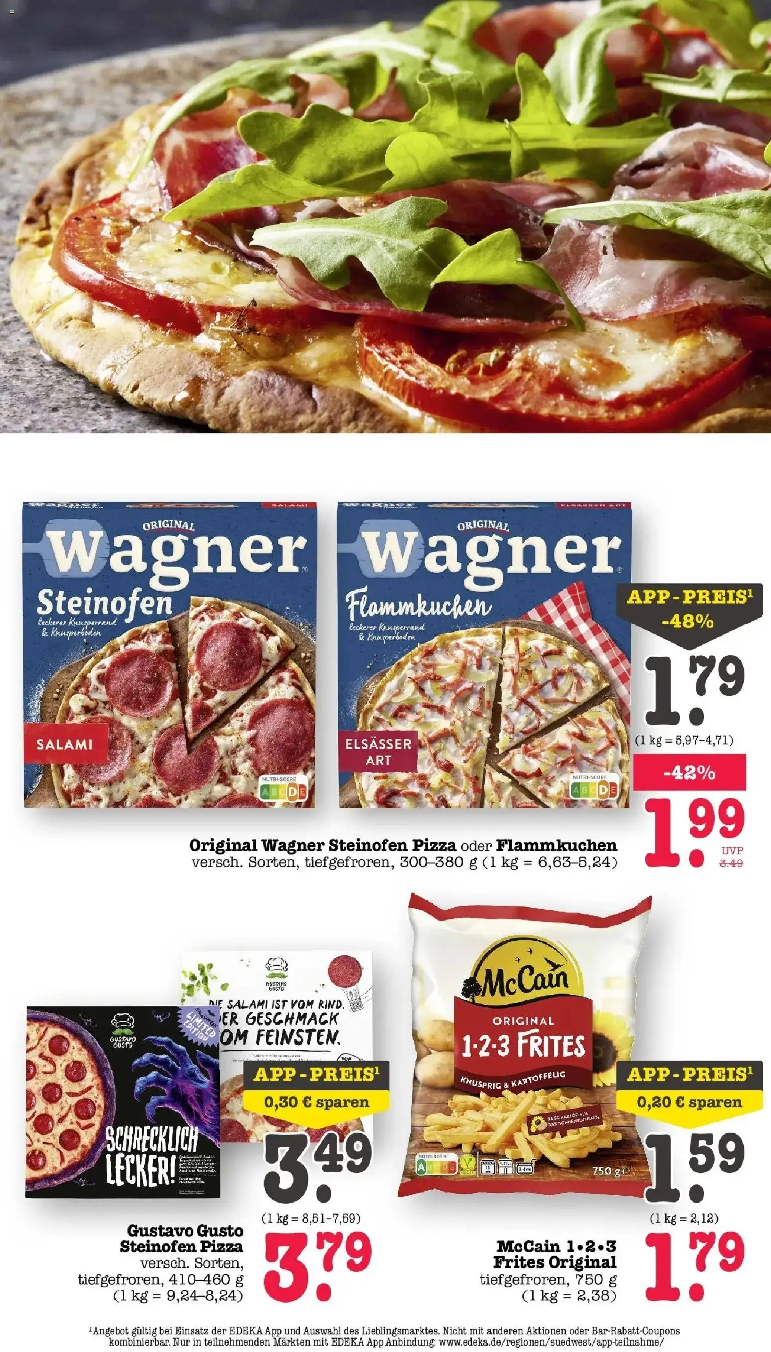 Edeka Prospekt Bühlertal (ab 26.10.2026) » Angebote Online | Seite: 22 | Produkte: Gustavo gusto, Kartoffeln, Salami, Pizza