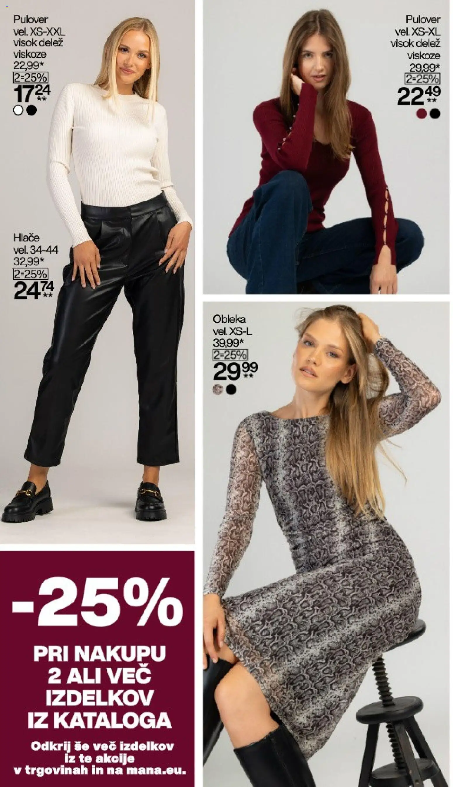 Novi Mana katalog ponudbe – veljaven od 12.10.2026 | Stran: 6 | Izdelki: Pulover, Hlace, Obleka