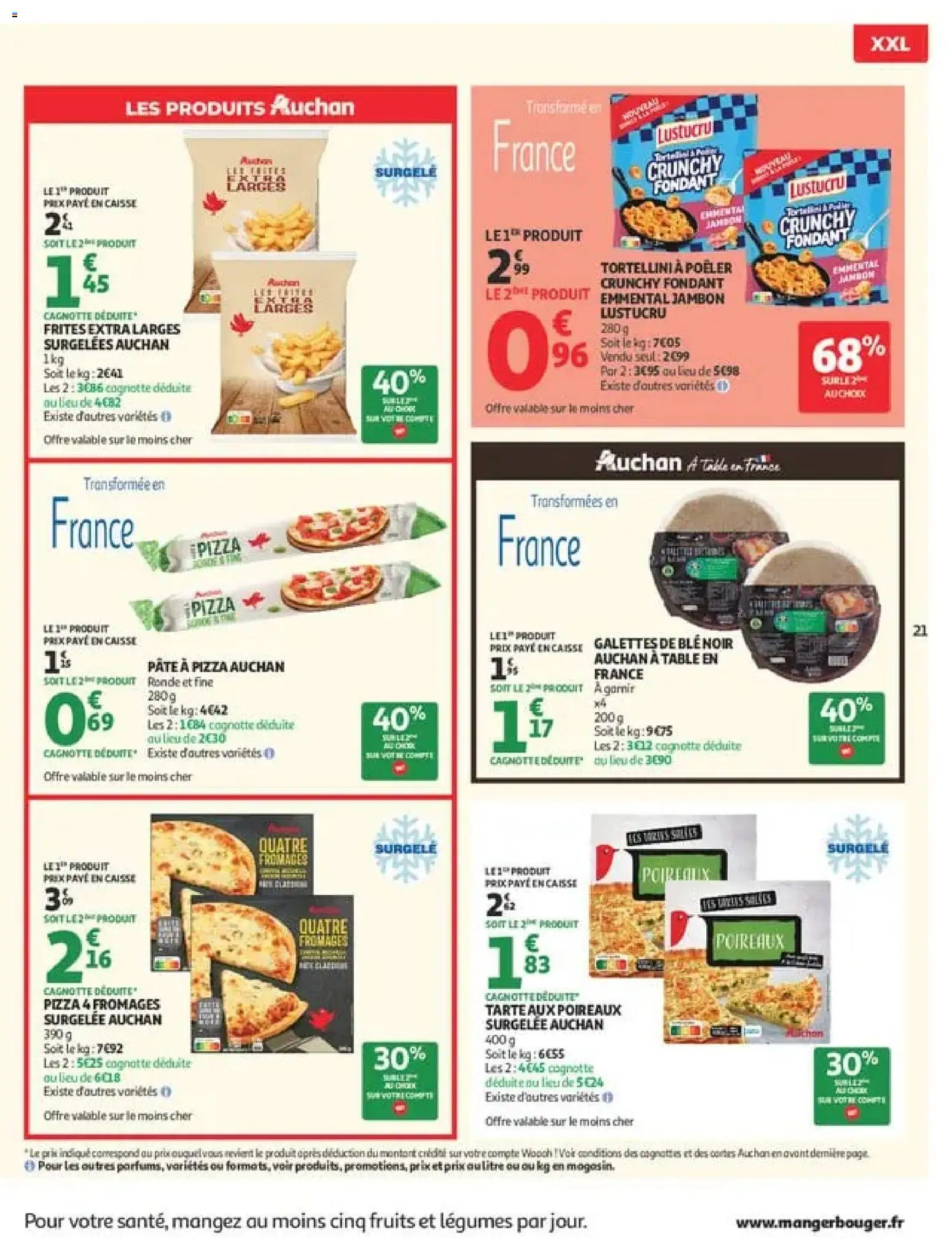 {H1} | Page: 21 | Produits: Pizza 4 fromages, Poireaux, Table, Jambon