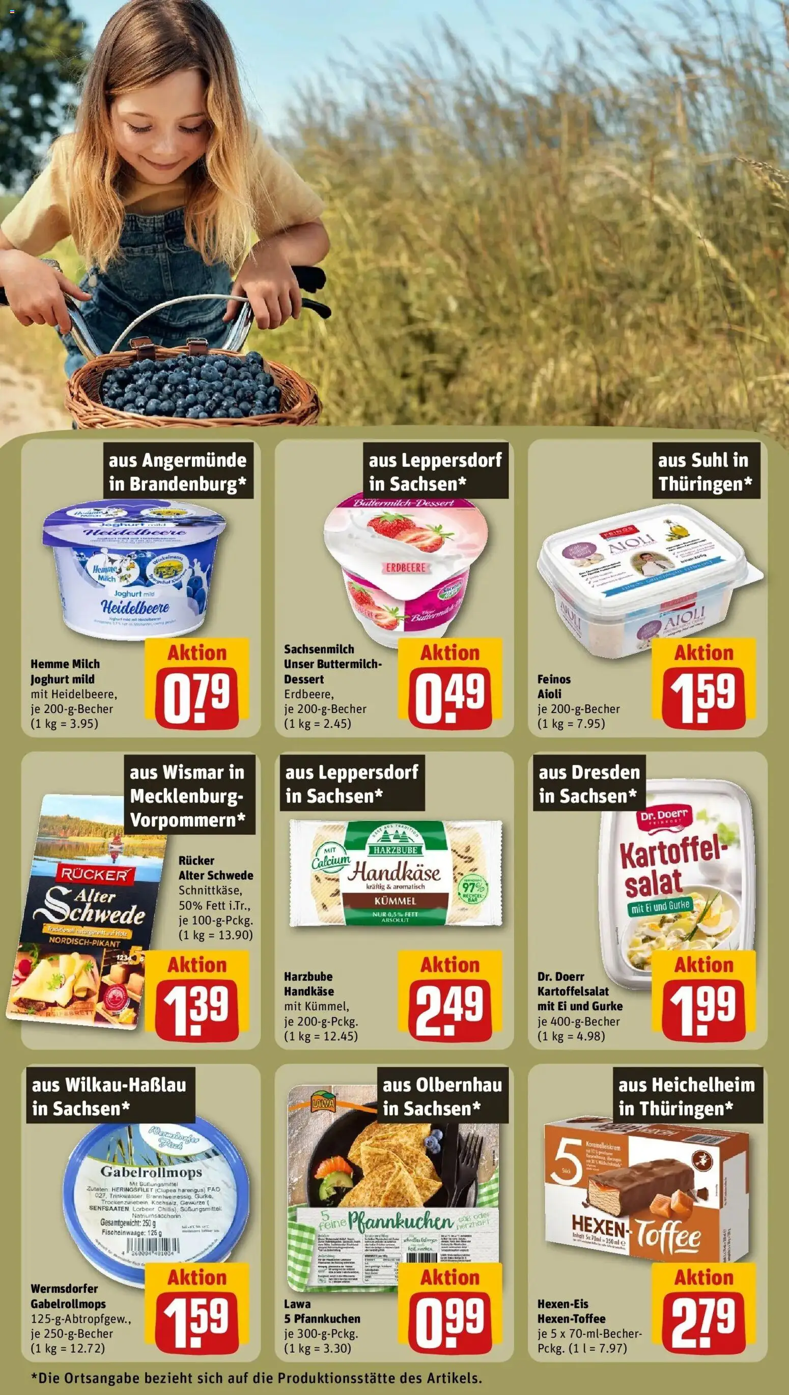 Rewe Prospekt Merseburg – gültig ab 27.07.2026 | Seite: 29 | Produkte: Buttermilch, Milch, Joghurt, Salat