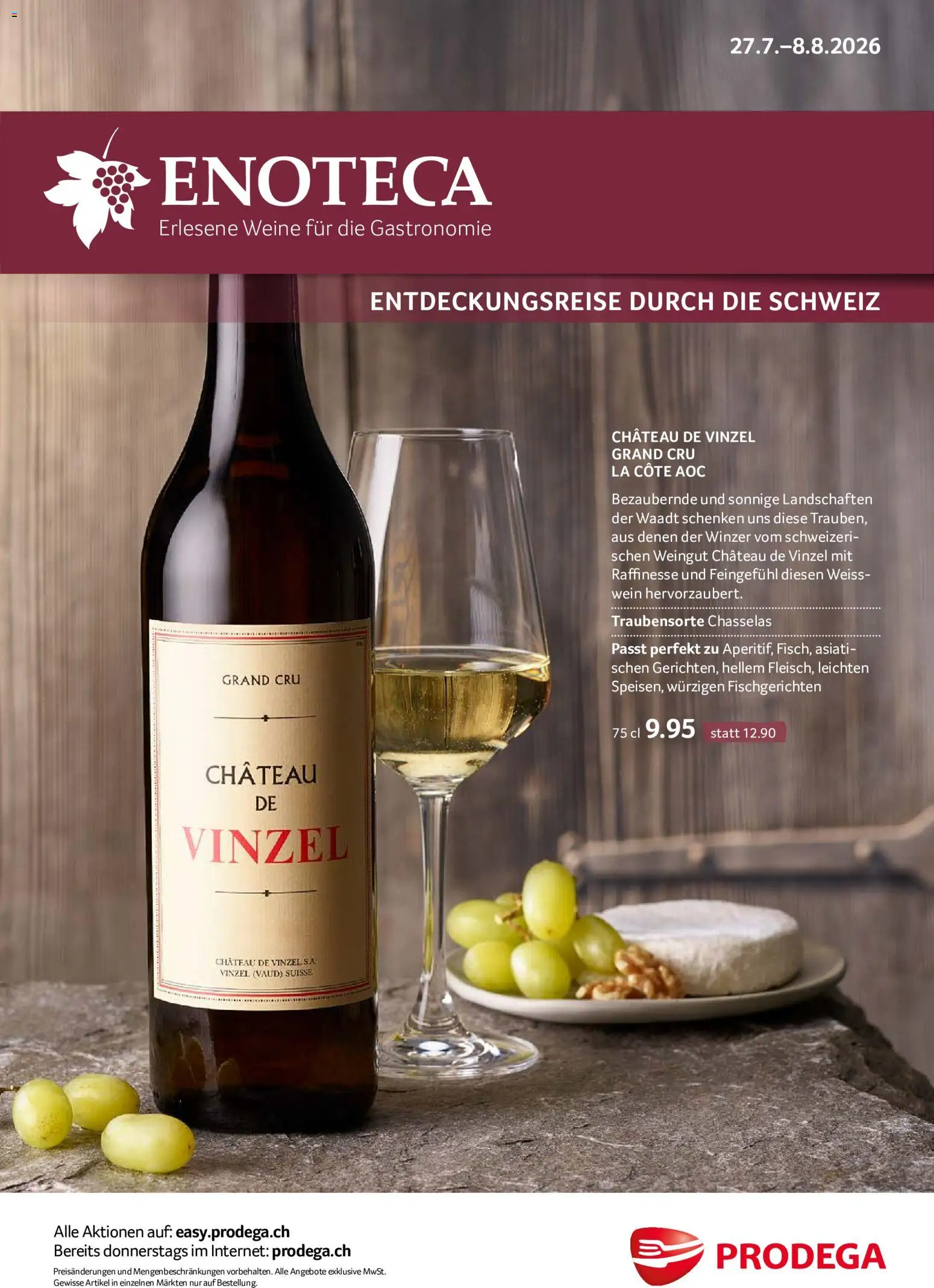 Prodega aktionen Enoteca – gültig ab 27.07.2026 | Seite: 1 | Produkte: Wein