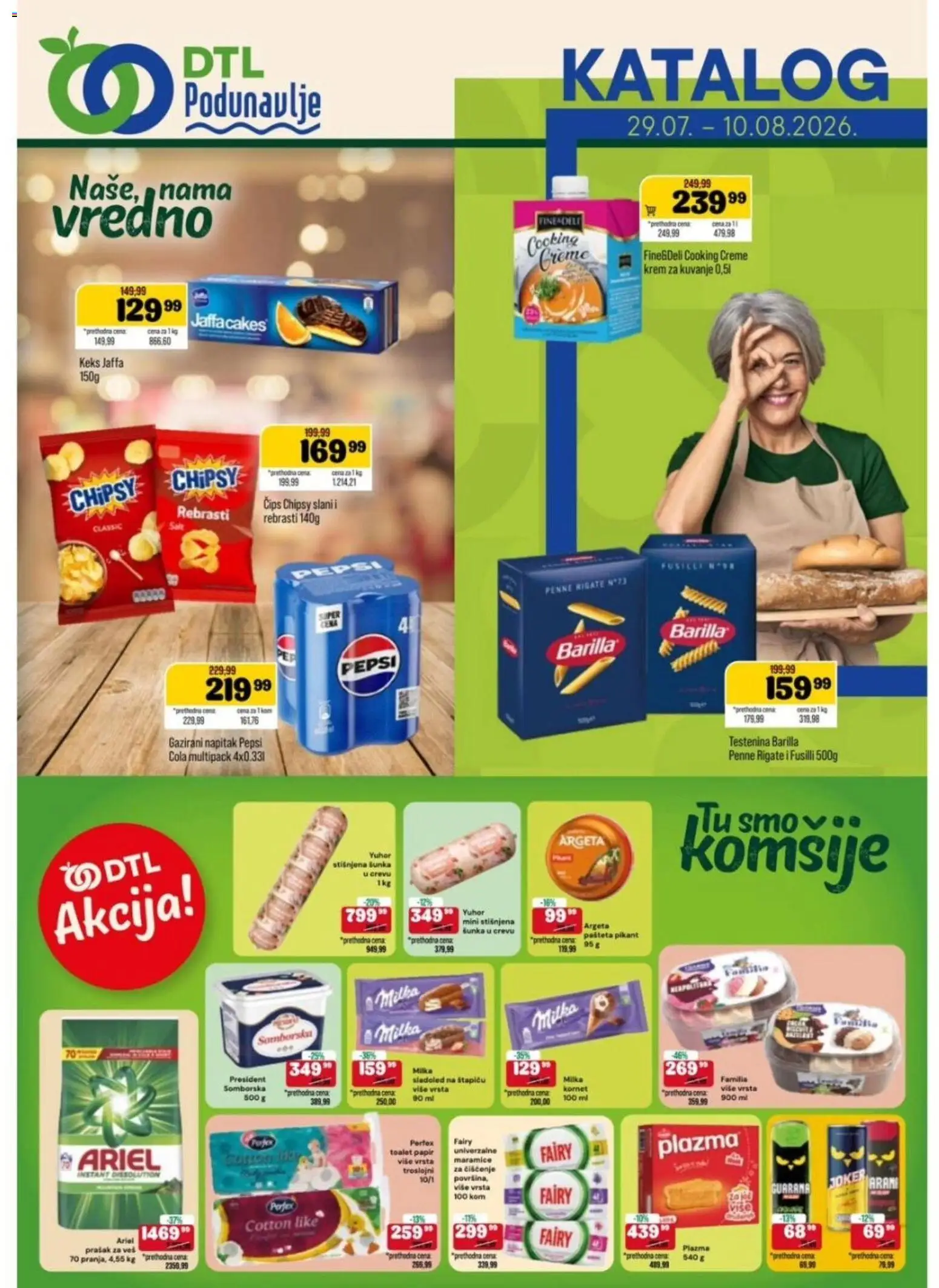 Podunavlje katalog - važi od 29.07.2026 | Strana: 1 | Proizvode: Milka, Plazma, Vrata, Pepsi