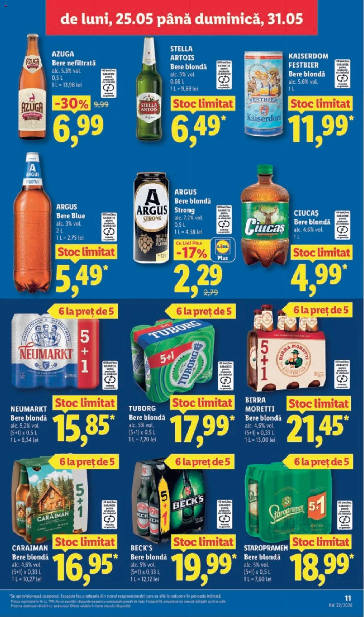 Noul catalog Lidl – valabil de la 25.05.2026 | Pagină: 11 | Produse: Bere