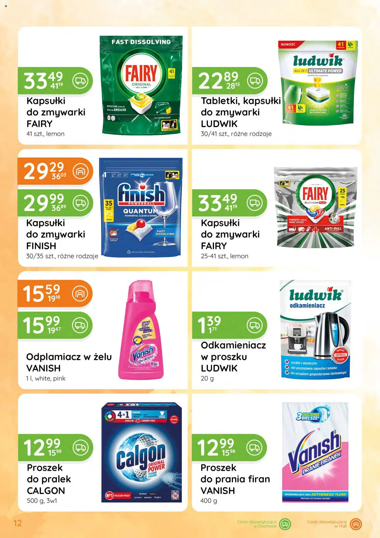 Eurocash gazetka - Katalog Chemiczny od 07.05.2026 | Strona: 12 | Produkty: Vanish, Fairy, Proszek do prania, Odplamiacz