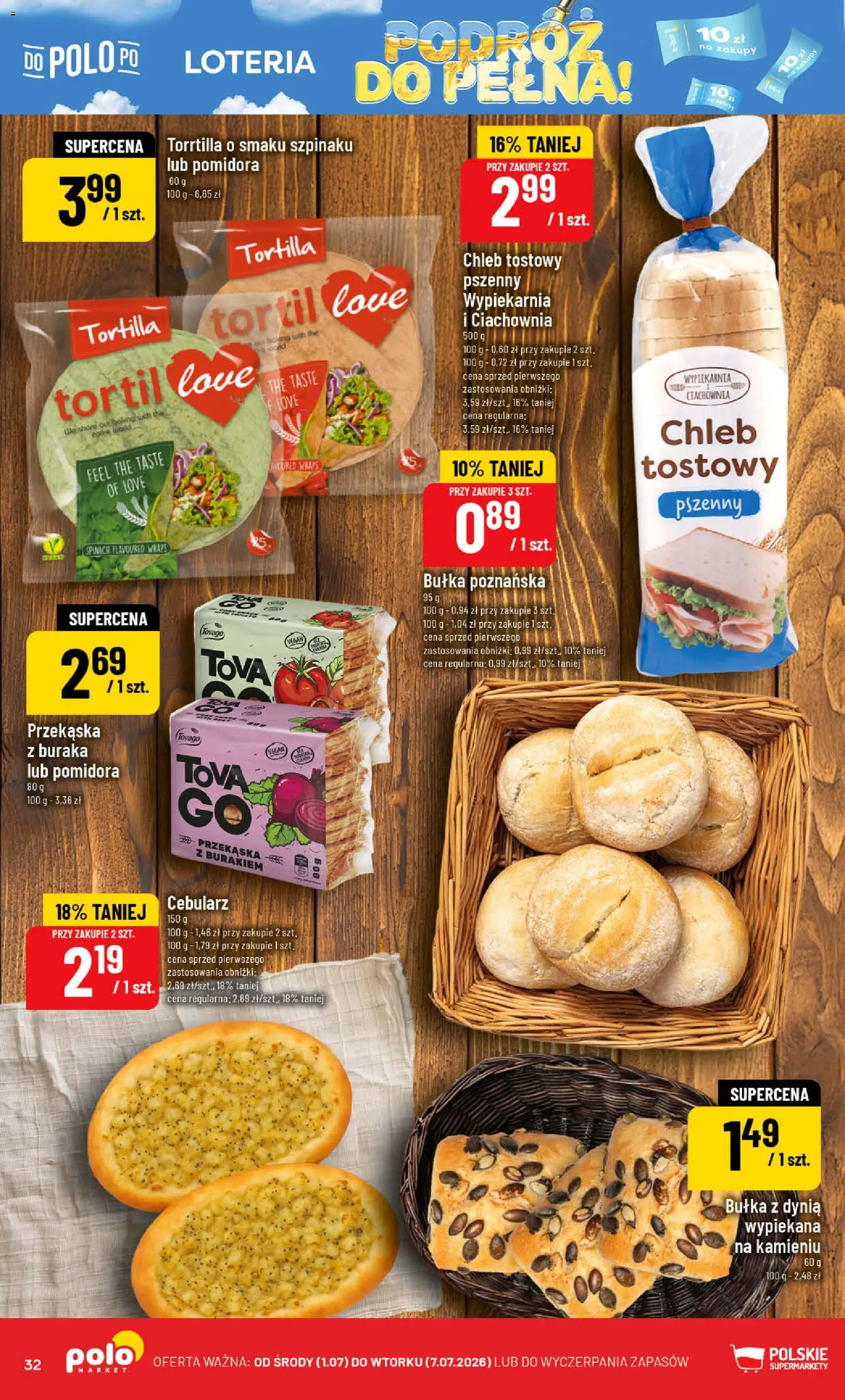 POLOmarket gazetka od 01.07.2026 | Strona: 32 | Produkty: Dynia, Bułka, Chleb, Bułka poznańska