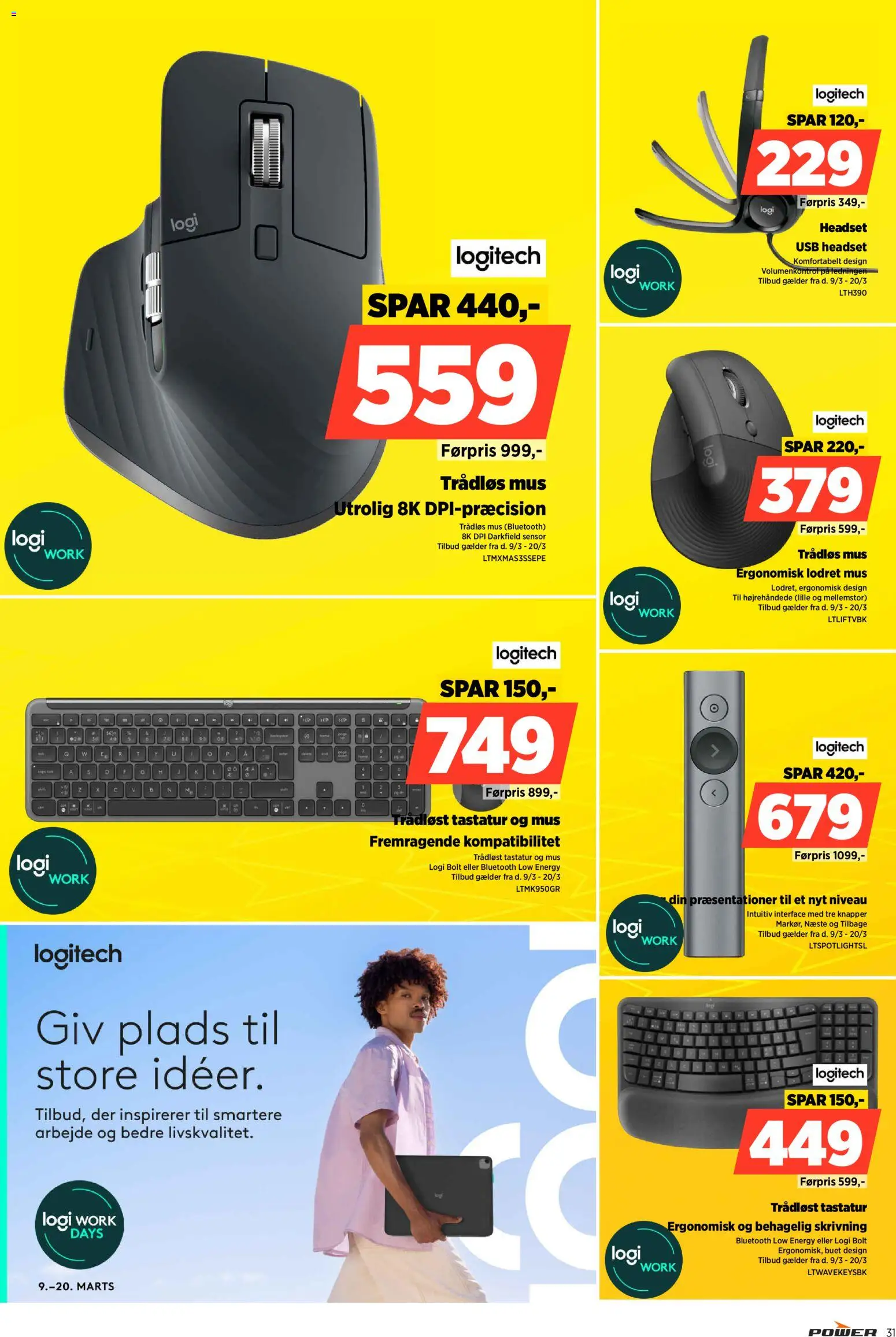 Power tilbudsavis – gyldig fra 13.03.2026 | Side: 31 | Produkter: USB, Mus, Tastatur