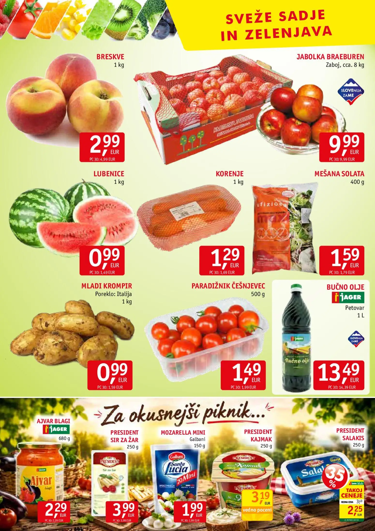 Novi Jager katalog ponudbe – veljaven od 27.05.2026 | Stran: 8 | Izdelki: Ajvar, Jabolka, Paradiznik, Zelenjava