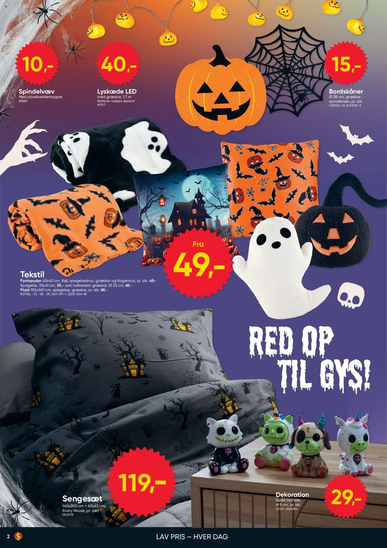 Bigdollar tilbudsavis – gyldig fra 22/09/2026 | Side: 2 | Produkter: Græskar, Batterier, Sengesæt