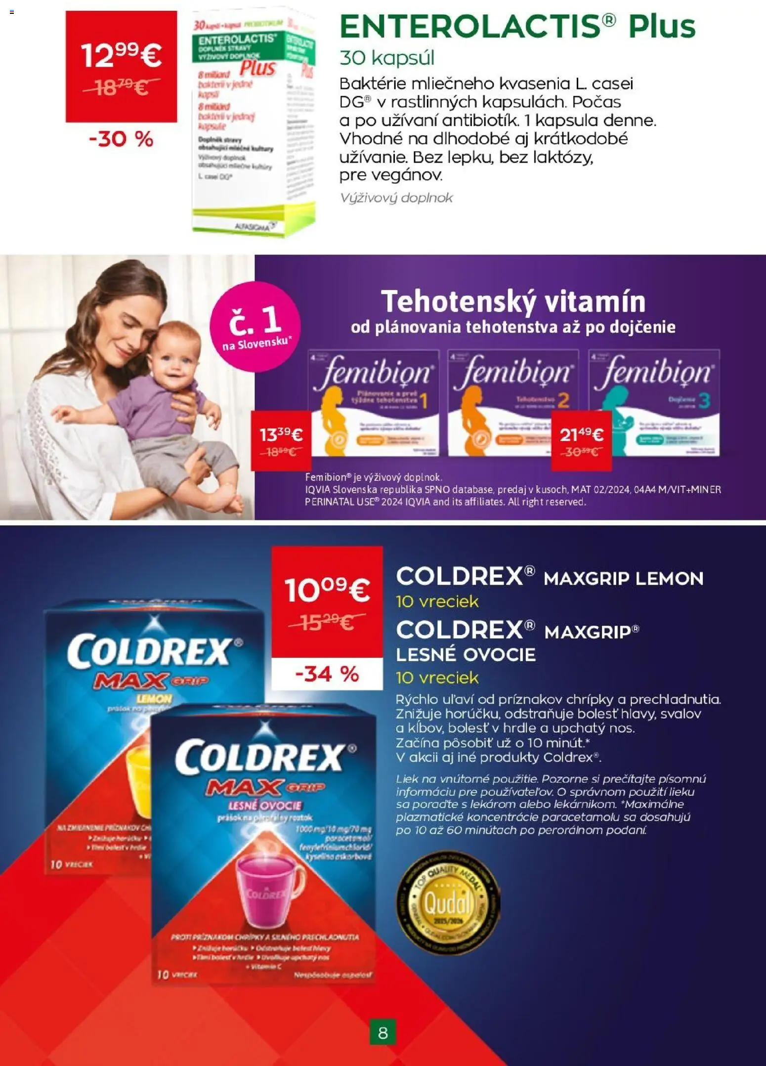 Nové Schneider lekáreň akcie – leták je platný od 01.11.2026 | Strana: 8 | Produkty: Kapsule, Ovocie