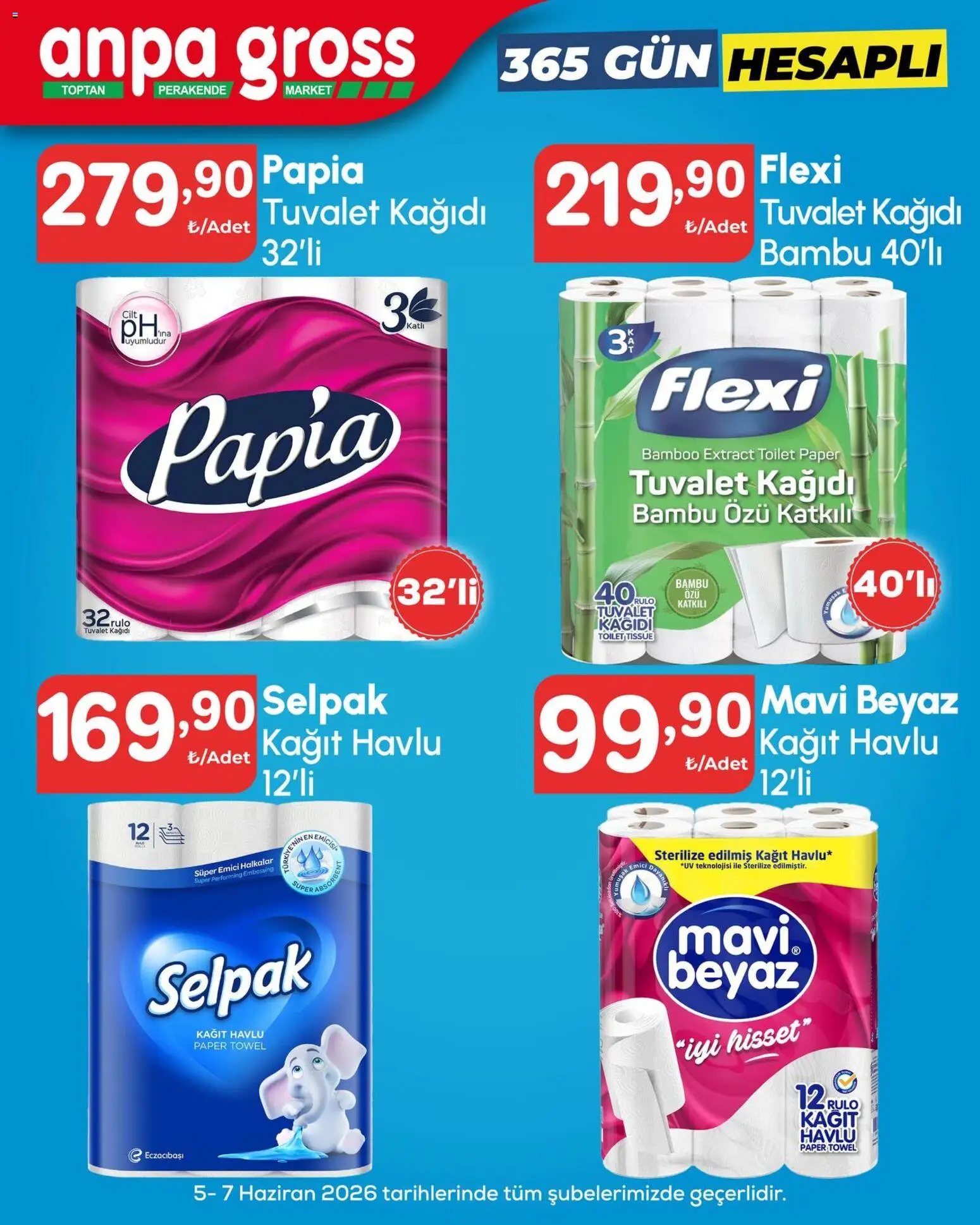 Anpa Gross Katalog - 05.06.2026 tarihinden itibaren geçerlidir | Sayfa: 16 | Ürünler: Tuvalet, Kağıt havlu, Tuvalet kağıdı