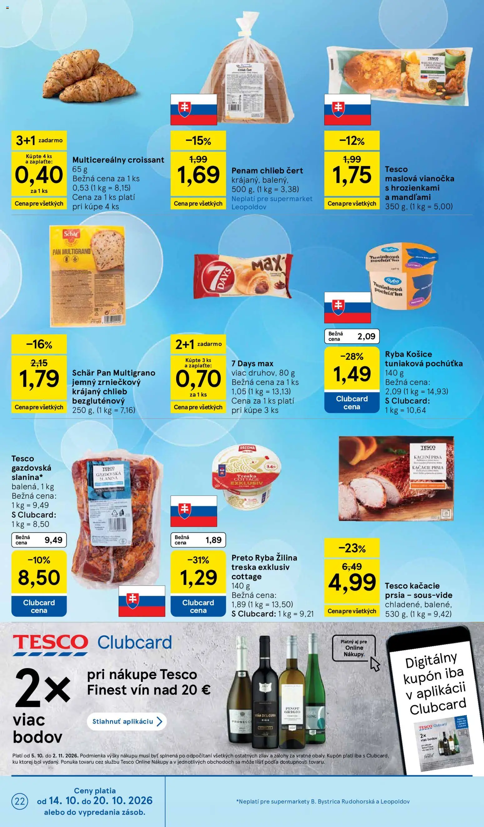 Nové Tesco akcie – leták je platný od 14.10.2026 | Strana: 22