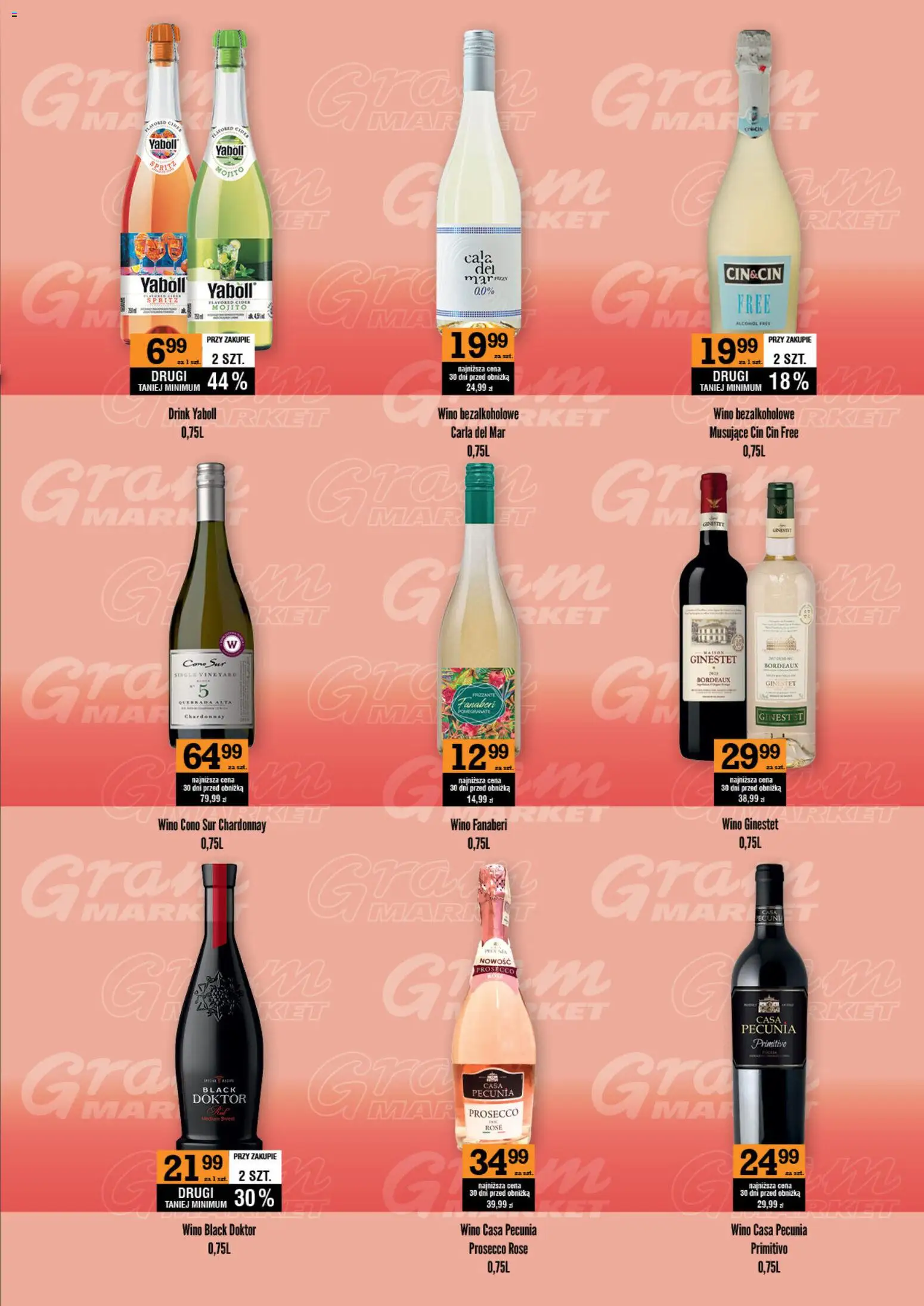 Gram Market gazetka - Barek od 01.08.2026 | Strona: 3 | Produkty: Mojito, Chardonnay, Prosecco, Cin cin