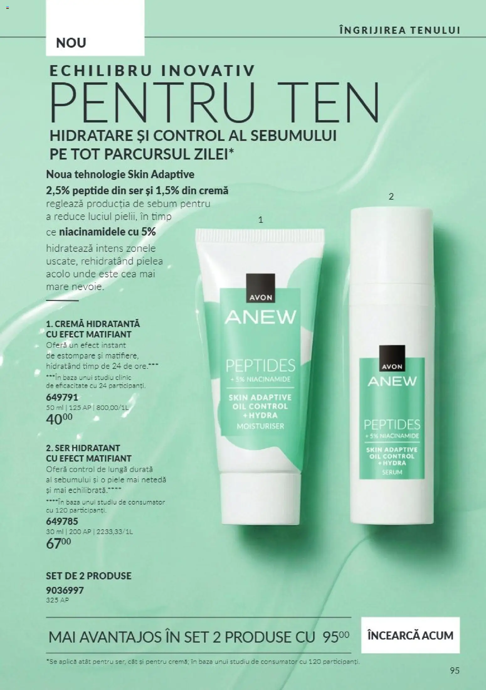 Noul catalog Avon – valabil de la 01.11.2026 | Pagină: 95 | Produse: Serum, Aplică, Cremă hidratantă, Cremă