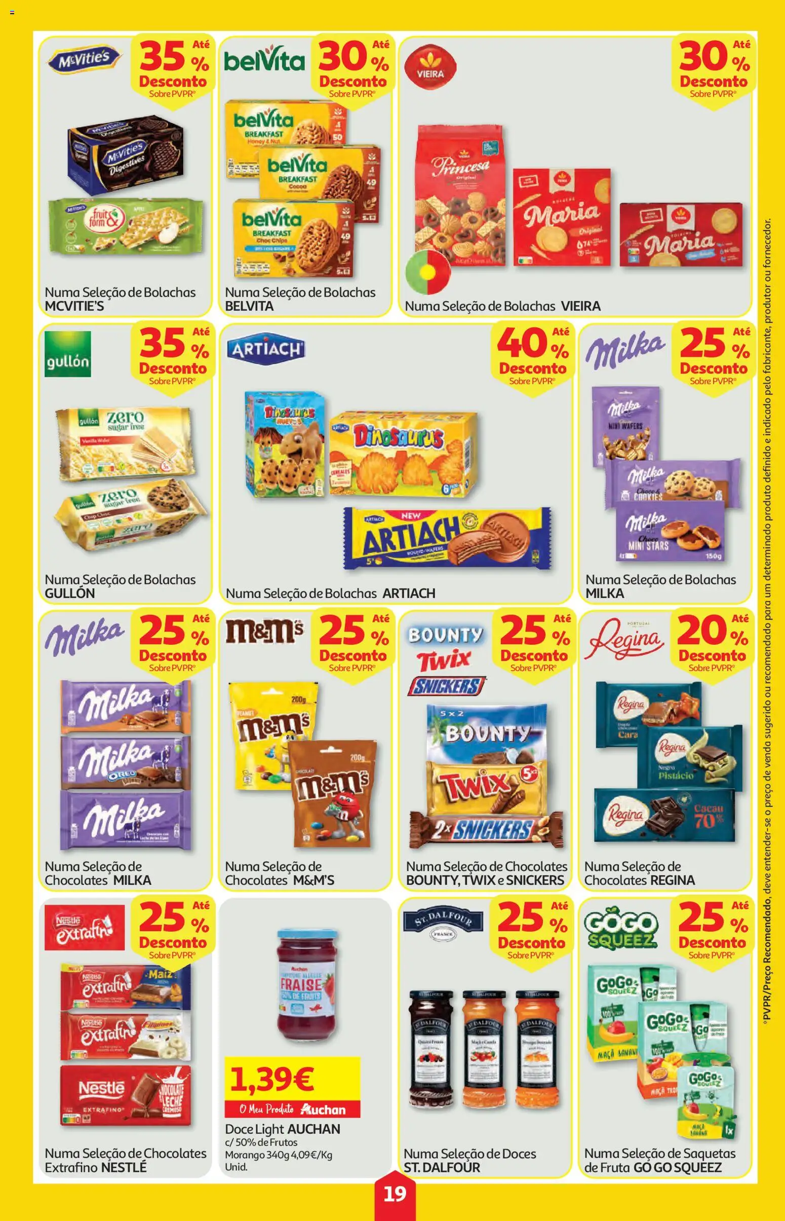 Auchan folheto │ válido de 16/07/2026 | Página: 19 | Produtos: Bolachas milka, Bolachas, Chocolates, Doces