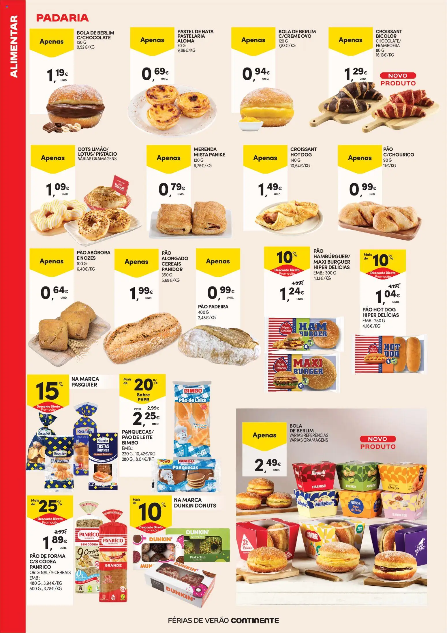 Continente - Açores Férias de Verão │ válido de 16.06.2026 | Página: 16 | Produtos: Pão de forma, Pão, Abóbora, Cereais
