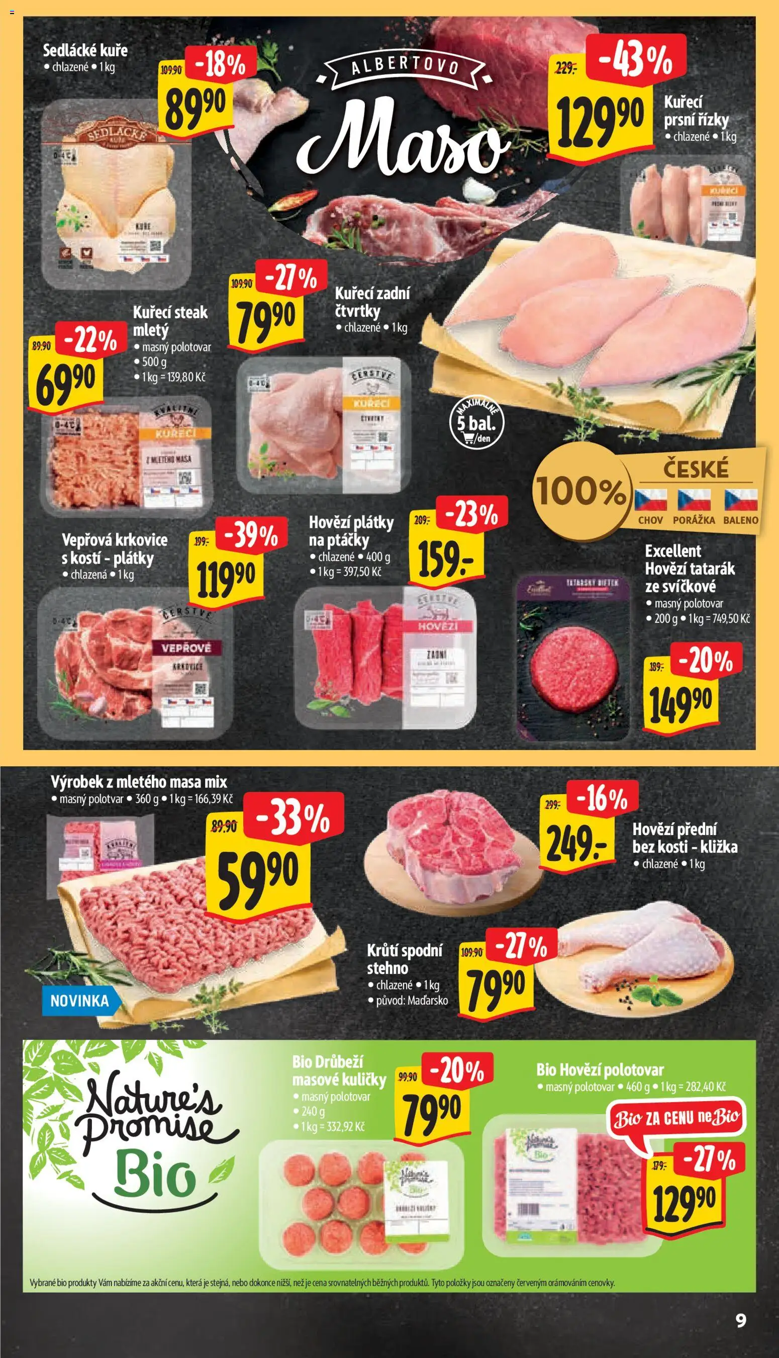 Albert leták - Supermarket - Šumperk od 16.09.2026 | Strana: 19 | Produkty: Kližka, Prsní řízky, Krkovice, Vepřová krkovice