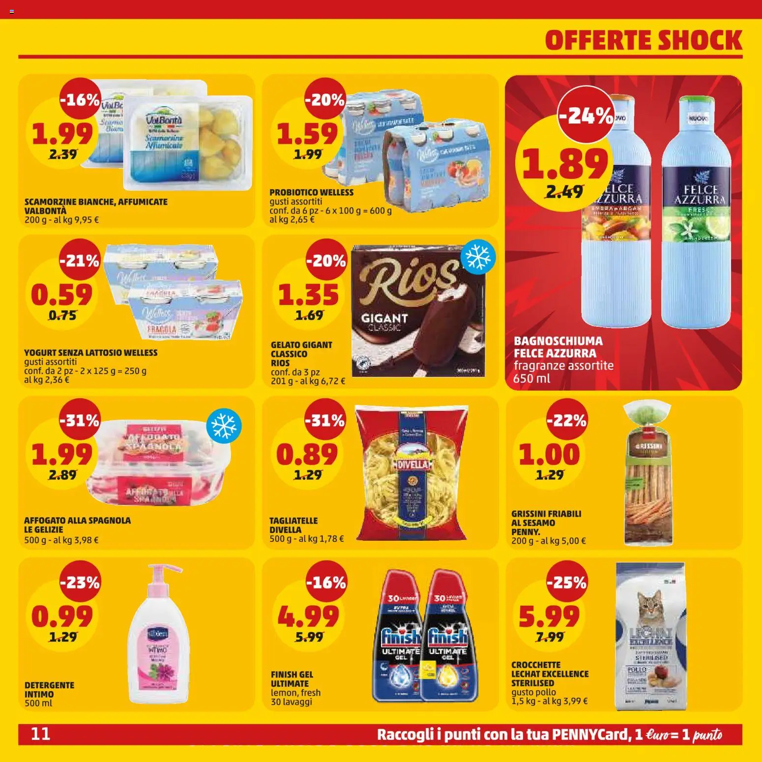 Volantino PENNY del 13/08/2026 | Pagina: 11 | Prodotti: Yogurt, Bagnoschiuma, Crocchette, Senza lattosio