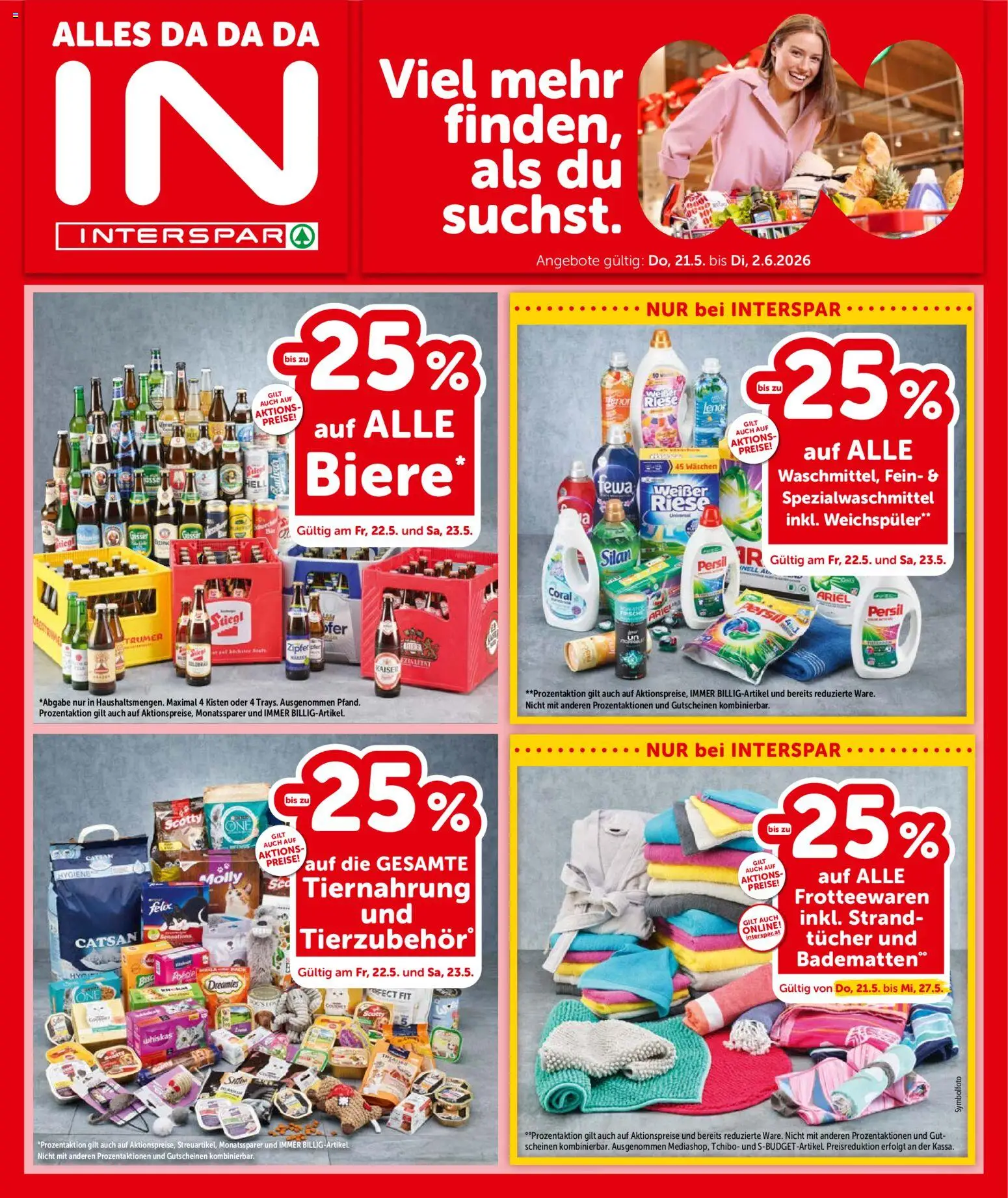 Interspar Flugblatt - Salzburg gültig ab 21.05.2026 | Seite: 1 | Produkte: Weichspüler