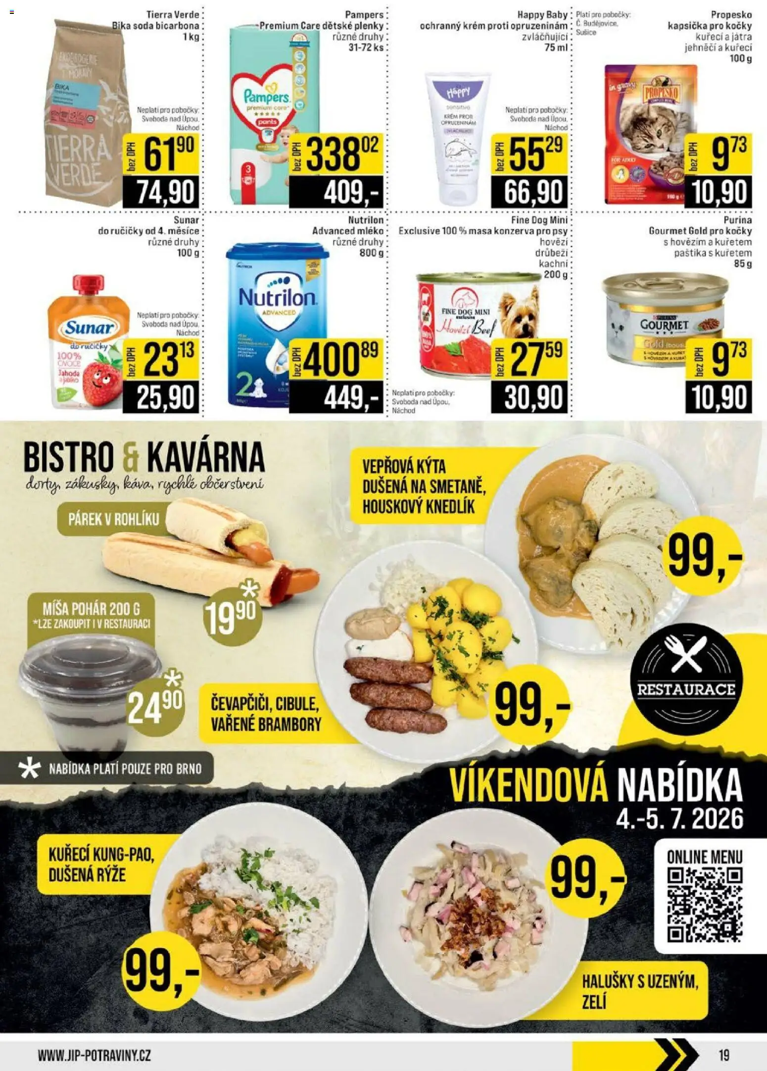 Jip leták - Cash & Carry od 01.07.2026 | Strana: 19 | Produkty: Zelí, Krém, Vepřová Kýta, Plenky