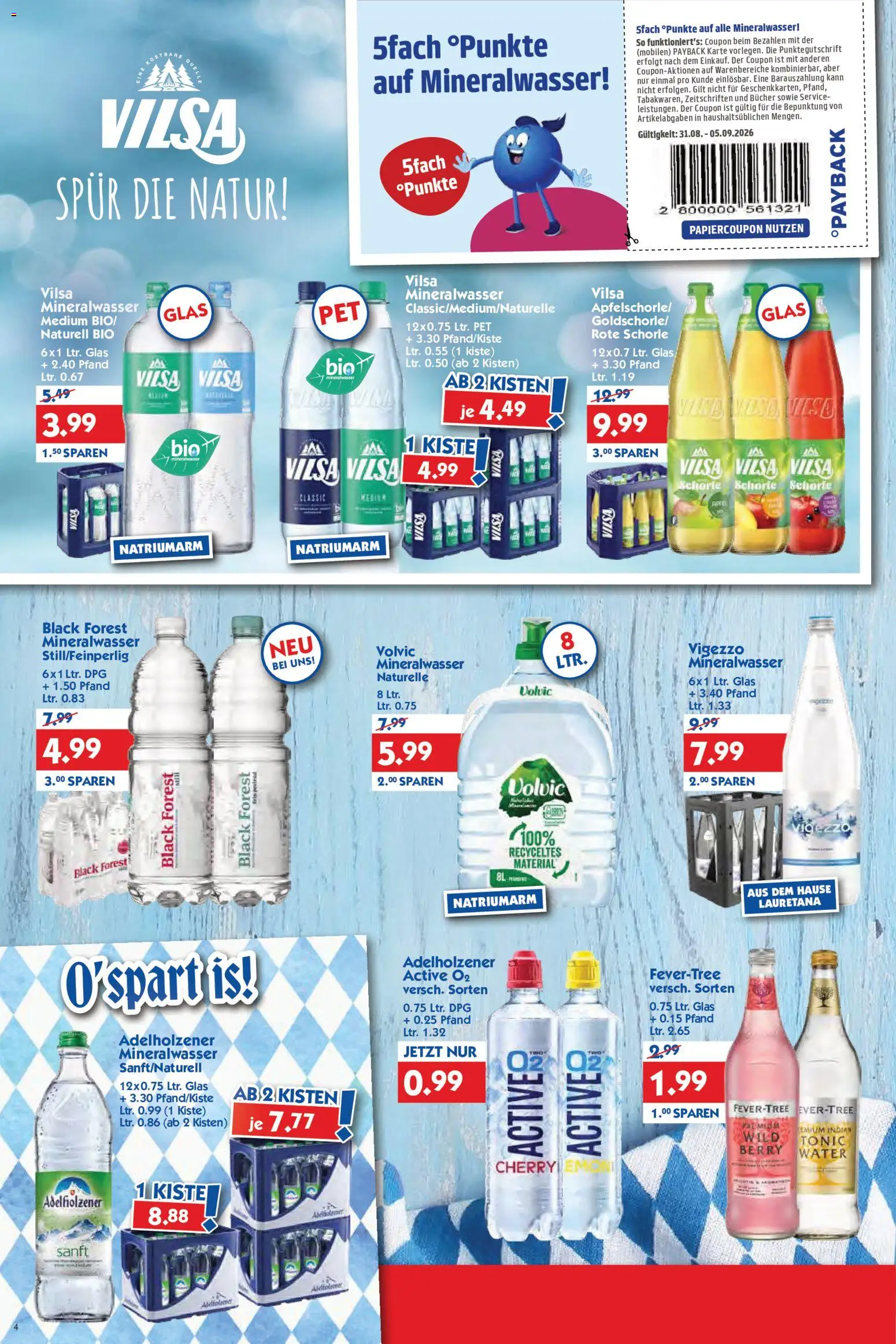 HOL’AB! Prospekt – gültig ab 31.08.2026 | Seite: 4 | Produkte: Adelholzener, Mineralwasser, Volvic