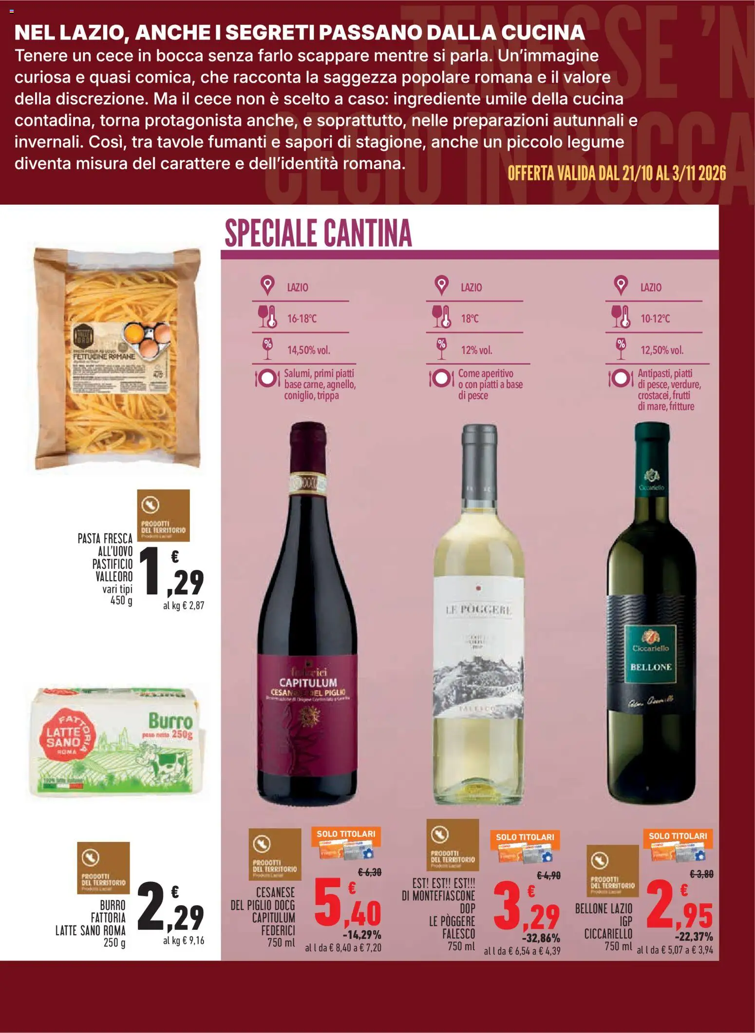 Volantino Conad del 21/10/2026 | Pagina: 9 | Prodotti: Piatti, Burro, Pasta, Aperitivo