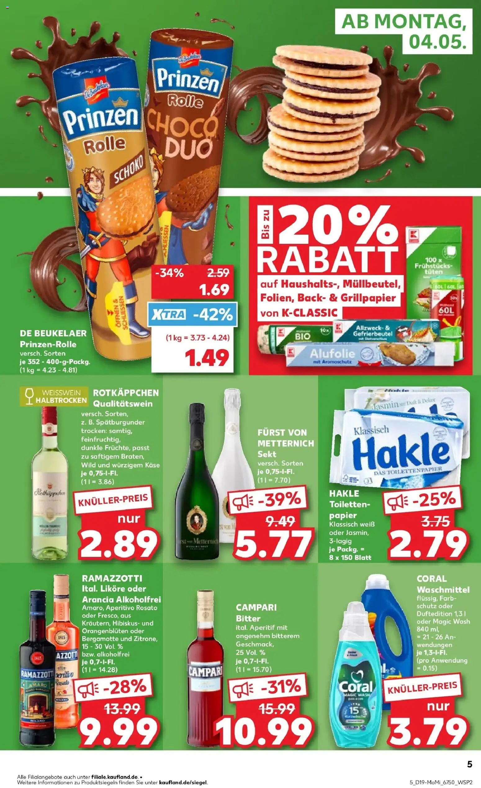 Kaufland Prospekt Berlin	 – gültig ab 04.05.2026 | Seite: 5 | Produkte: Käse, Waschmittel, Rotkäppchen, Toilettenpapier