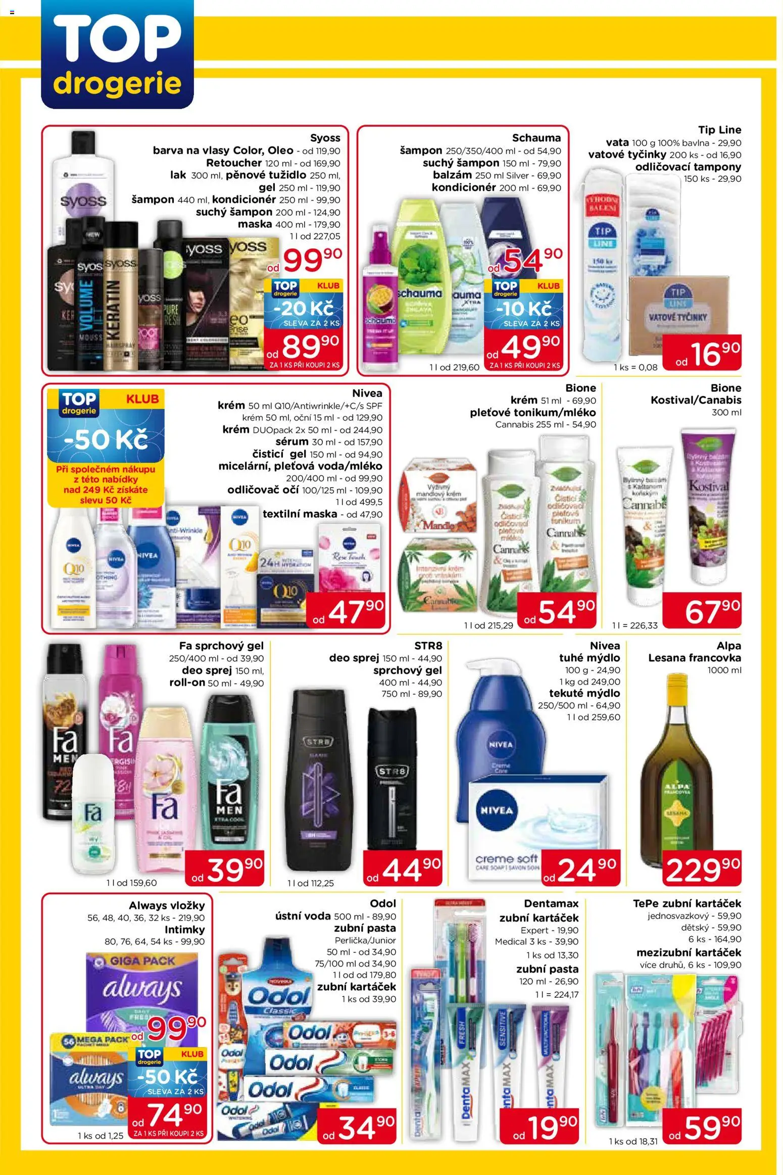 Top drogerie leták od 03.09.2026 | Strana: 2 | Produkty: Zubní kartáček, Ústní voda, Nivea, Drogerie
