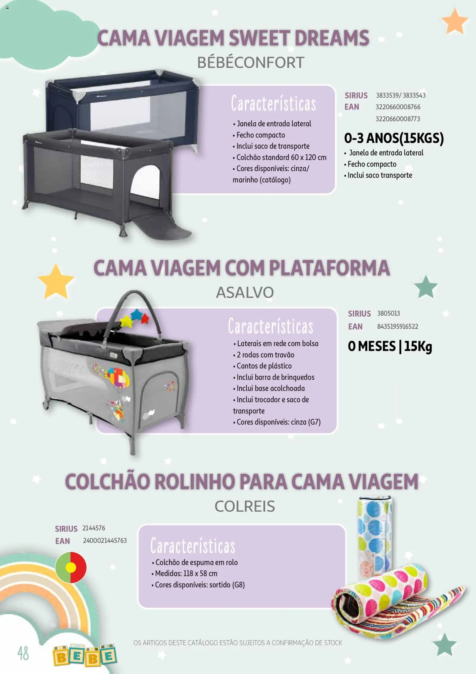Auchan - Catálogo Puericultura │ válido de 13/01/2026 | Página: 48 | Produtos: Bolsa, Cama, Colchão, Brinquedos