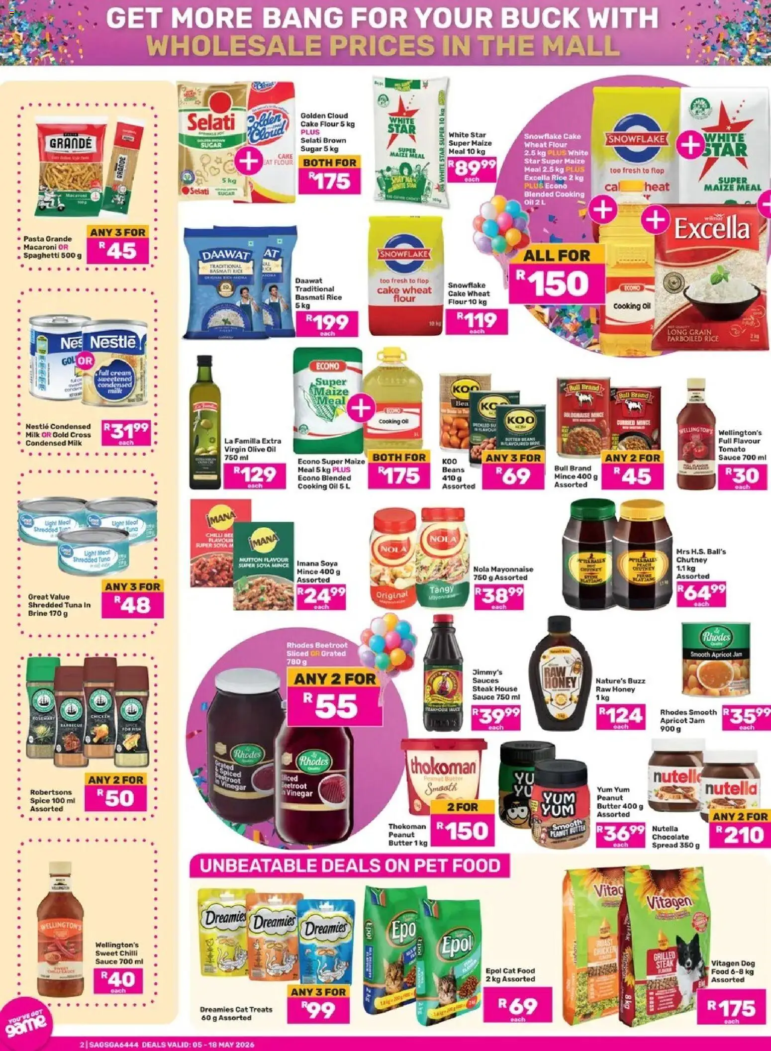New Game catalogue – valid from 05.05.2026 | Page: 2 | Products: Pet food, Steak, Light, Dog food