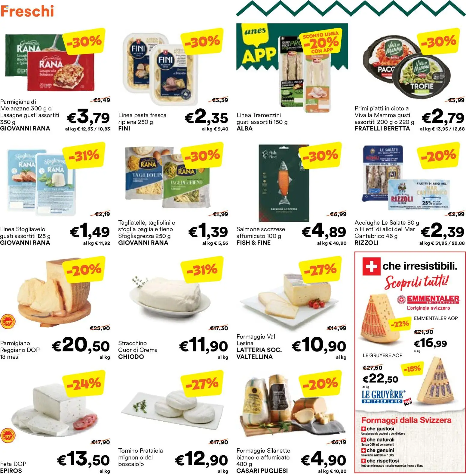 Volantino Unes del 17.06.2026 | Pagina: 10 | Prodotti: Crema, Pasta, Acciughe, Tomino