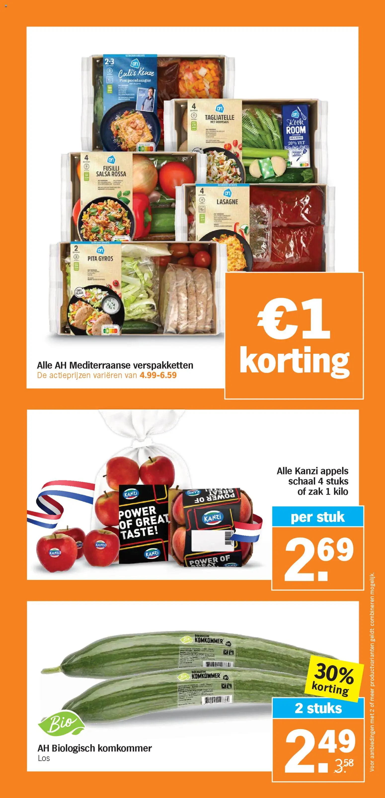 {H1} | Pagina: 8 | Producten: Komkommer, Appels, Schaal, Zak