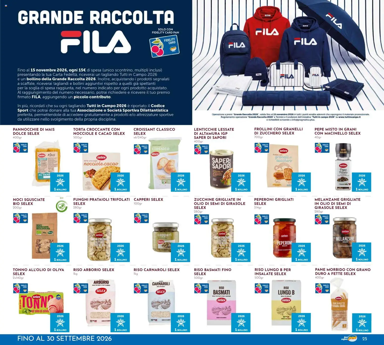 Volantino Pan del 30/09/2026 | Pagina: 25 | Prodotti: Peperoni, Olio, Melanzane, Semi di girasole