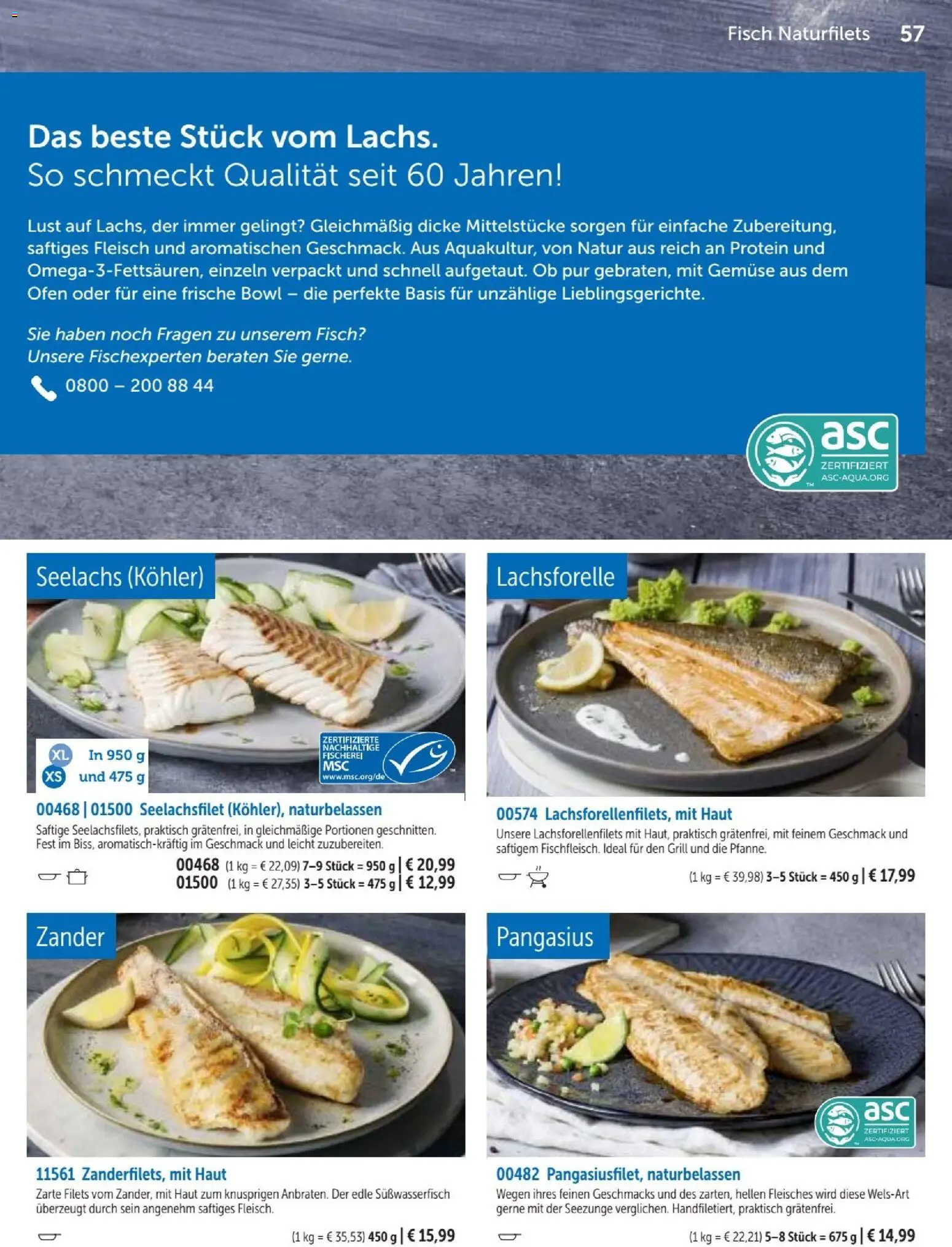 Bofrost Katalog – gültig ab 07.09.2026 | Seite: 57 | Produkte: Ofen, Grill, Fisch, Fleisch