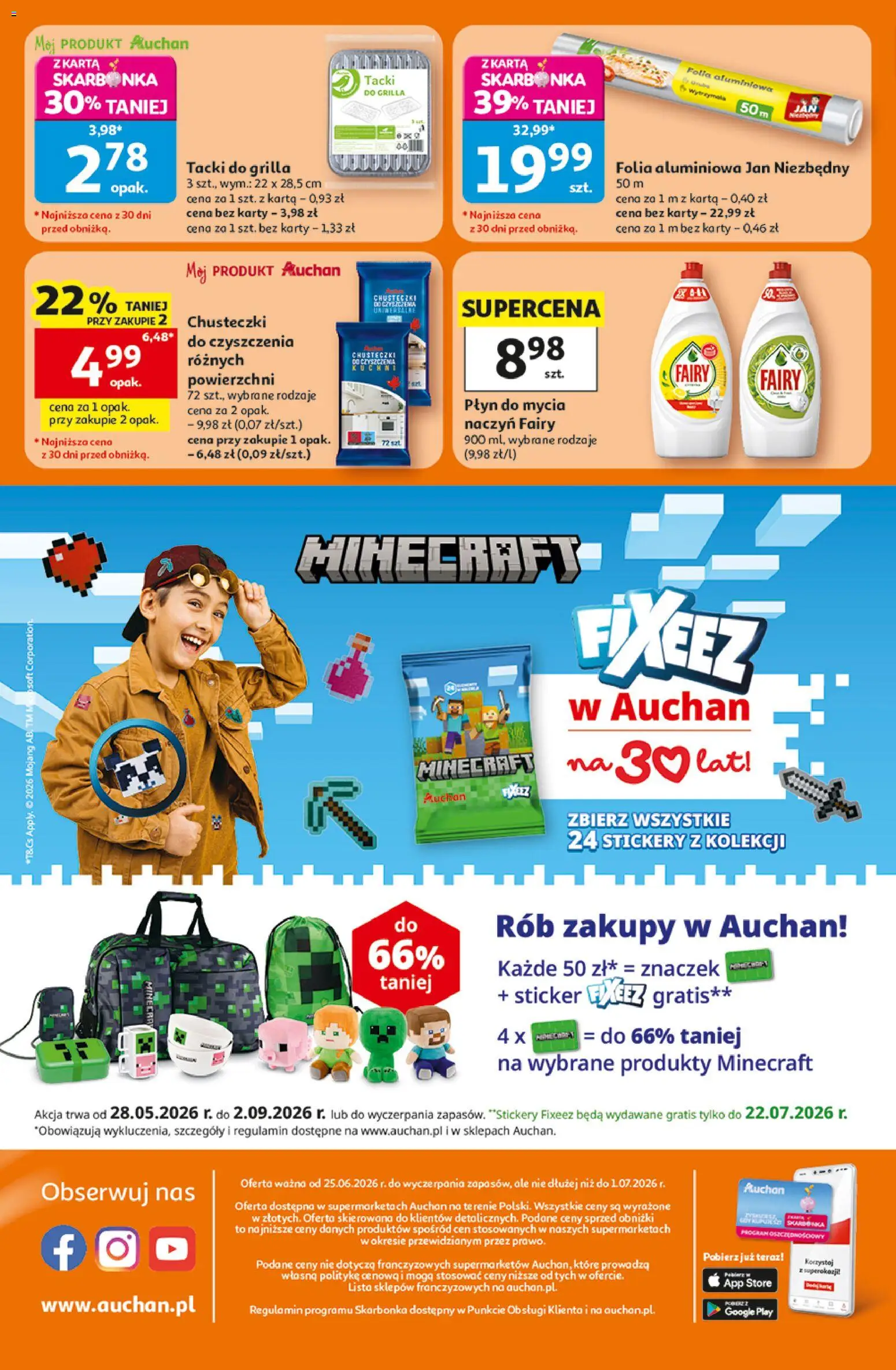 Auchan gazetka od 25.06.2026 | Strona: 8 | Produkty: Karta, Fairy