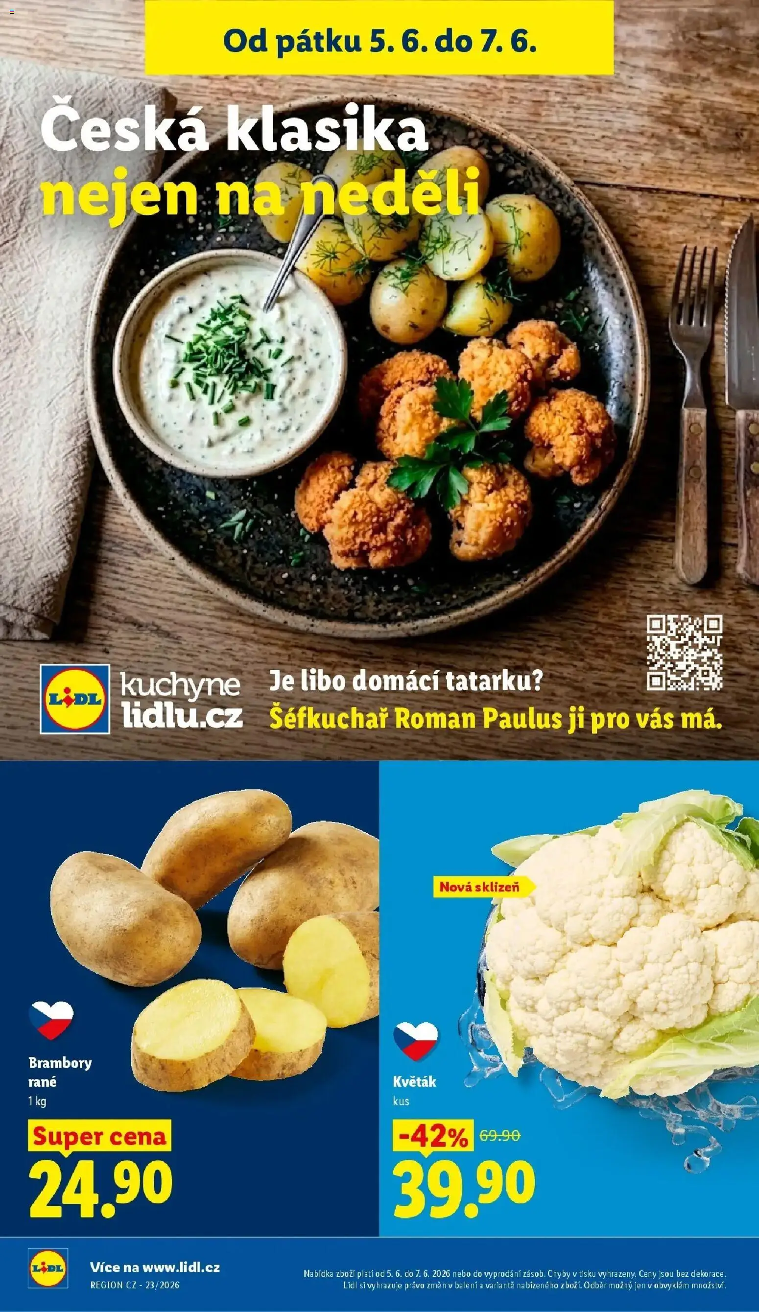 Lidl aktuální leták od 04.06.2026 | Strana: 44 | Produkty: Květák, Brambory, Kuchyně