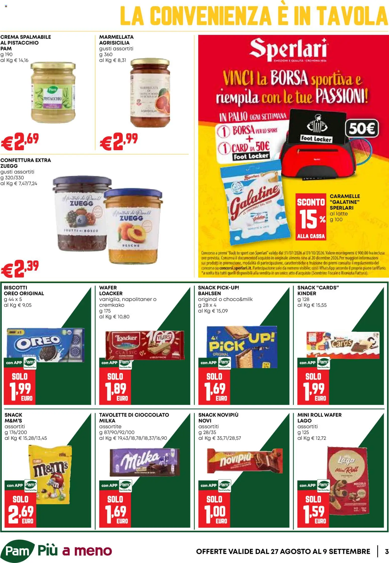 Volantino PAM del 27/08/2026 | Pagina: 3 | Prodotti: Crema, Pistacchio, Cioccolato, Marmellata