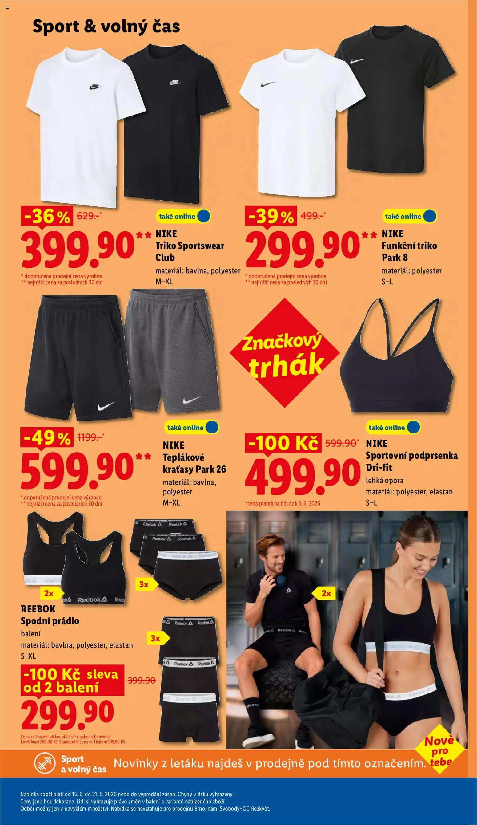 Lidl leták - Spotřební zboží od 15.06.2026 | Strana: 13 | Produkty: Spodní prádlo, Podprsenka, Funkční triko, Sportovní podprsenka