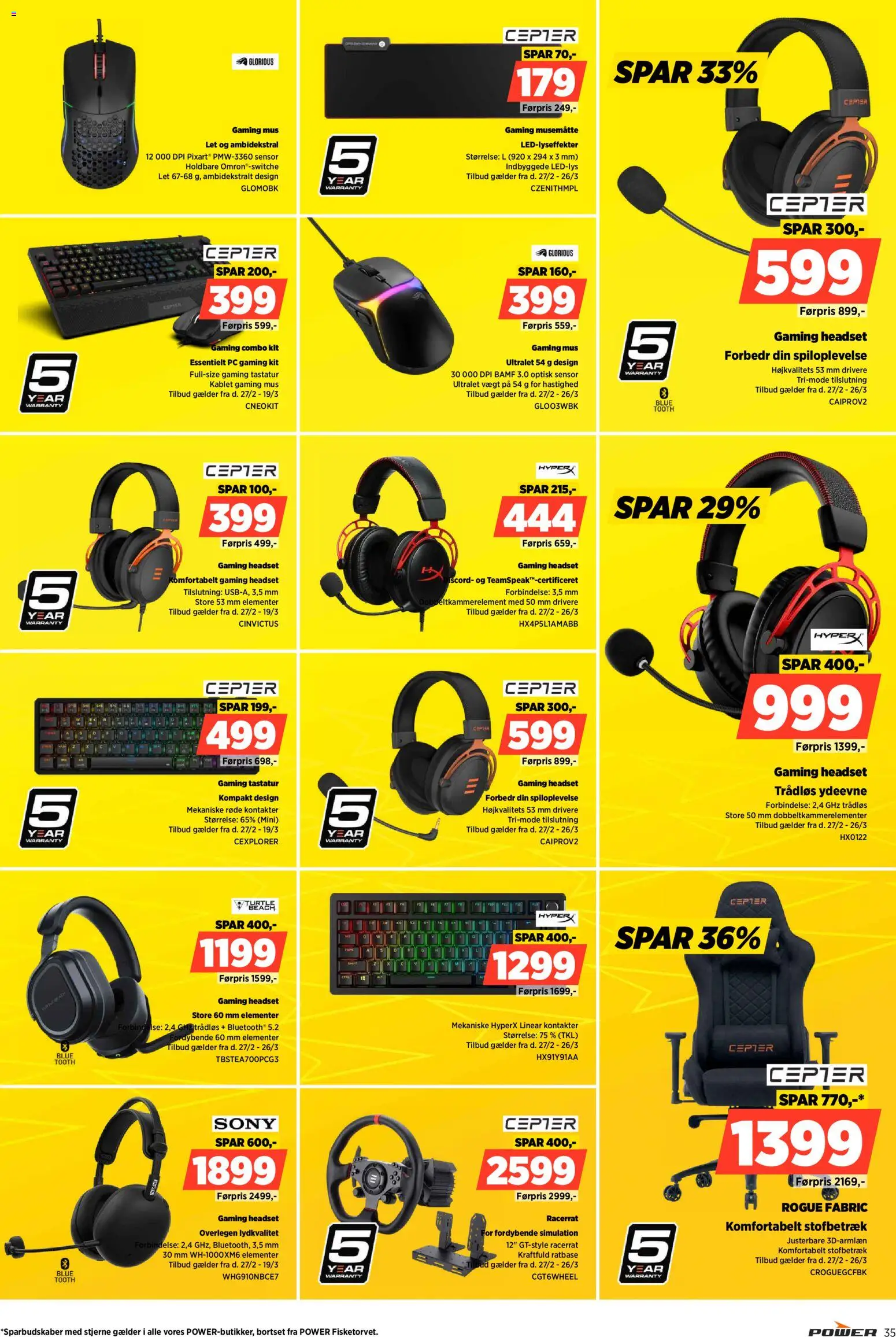Power tilbudsavis – gyldig fra 13.03.2026 | Side: 35 | Produkter: PC, Mus, Tastatur, Gaming mus