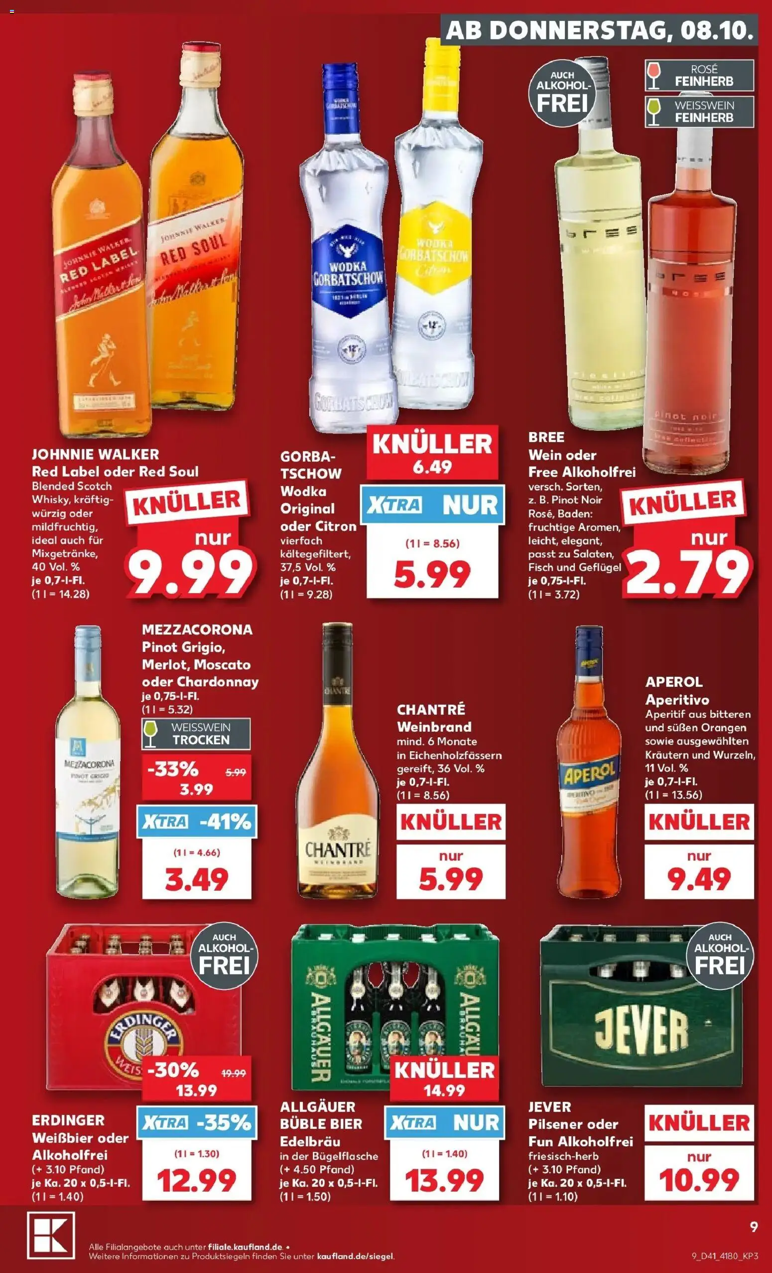 Prospekt Kaufland ab 05.10.2026 » Angebote Online zum Blättern | Seite: 23 | Produkte: Alkohol, Aperol, Wodka, Johnnie walker