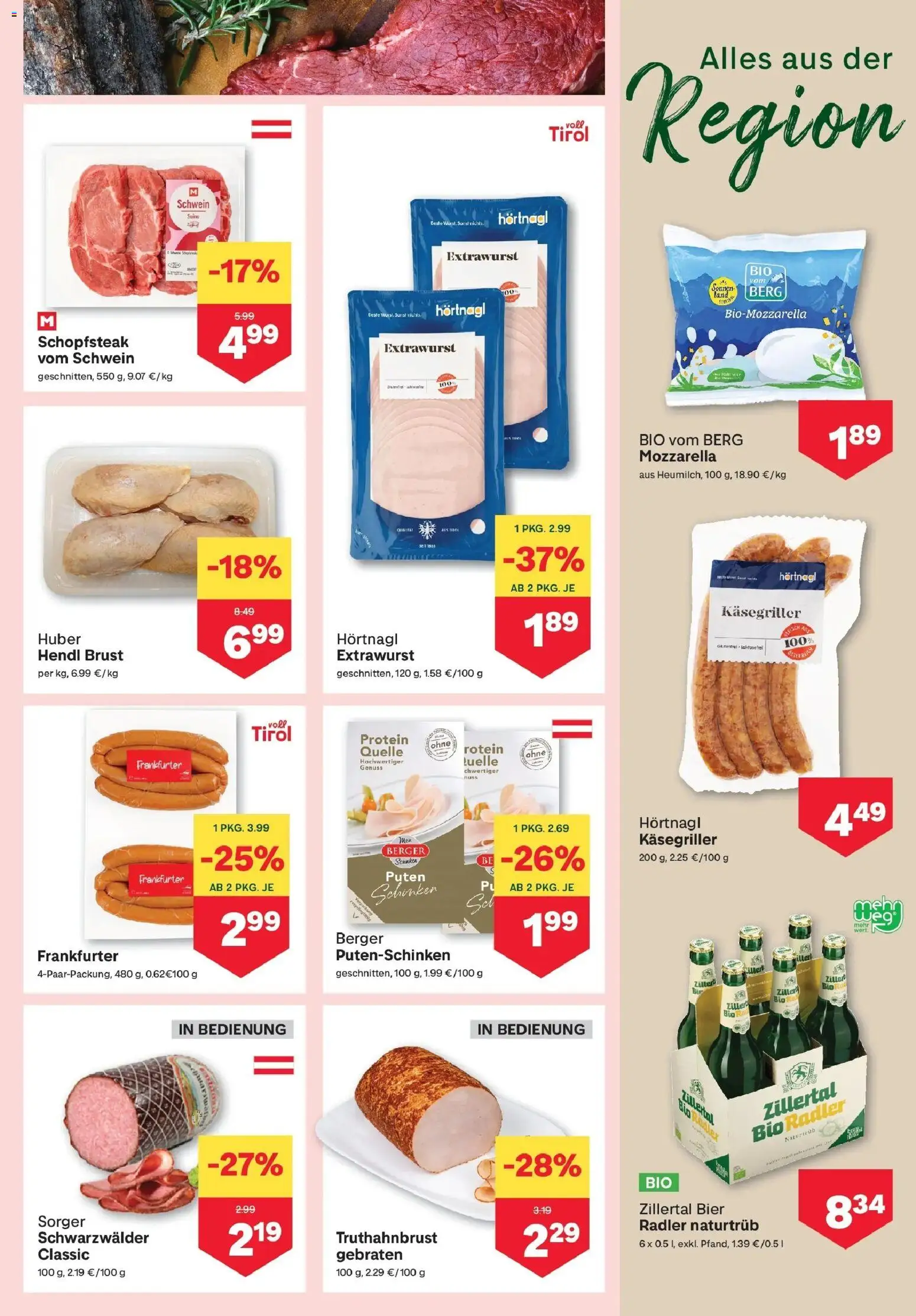 MPREIS St.Gallenkirch von 10.09.2026 - Aktuelle Angebote | Seite: 3 | Produkte: Radler, Schinken, Bier